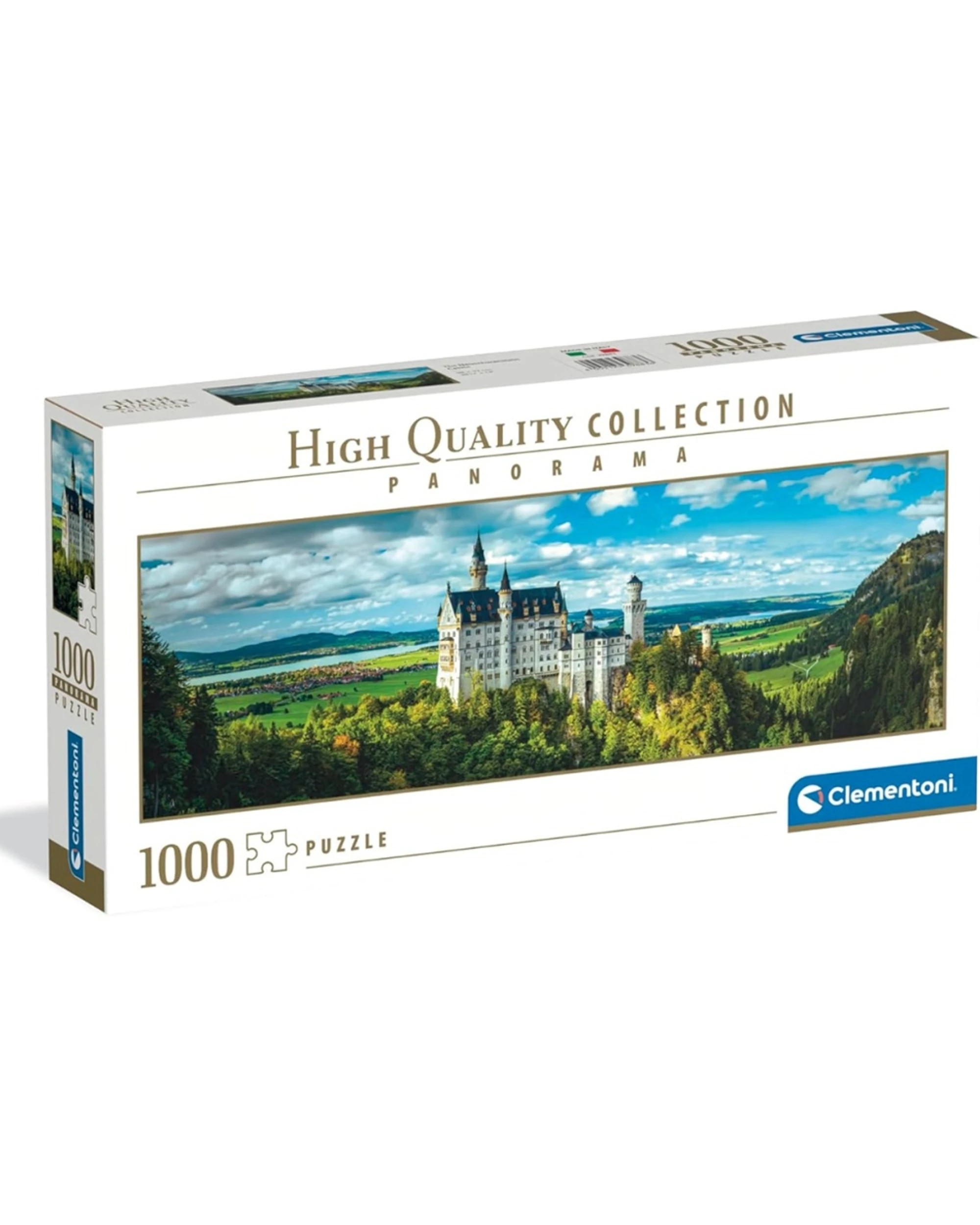 1 Clementoni Neuschwainstein Castle 1000 Piece Panorama Jigsaw Puzzle 69x50cm, 1 of 2