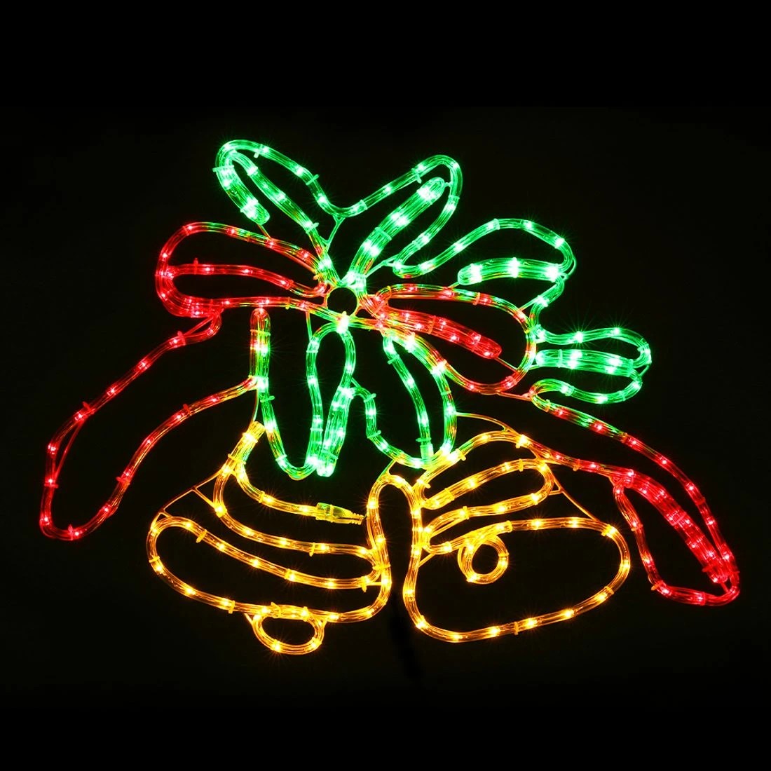 1 Jingle Jollys Christmas Lights 76cm Bells 216 LED Decorations - Multi, 1 of 7