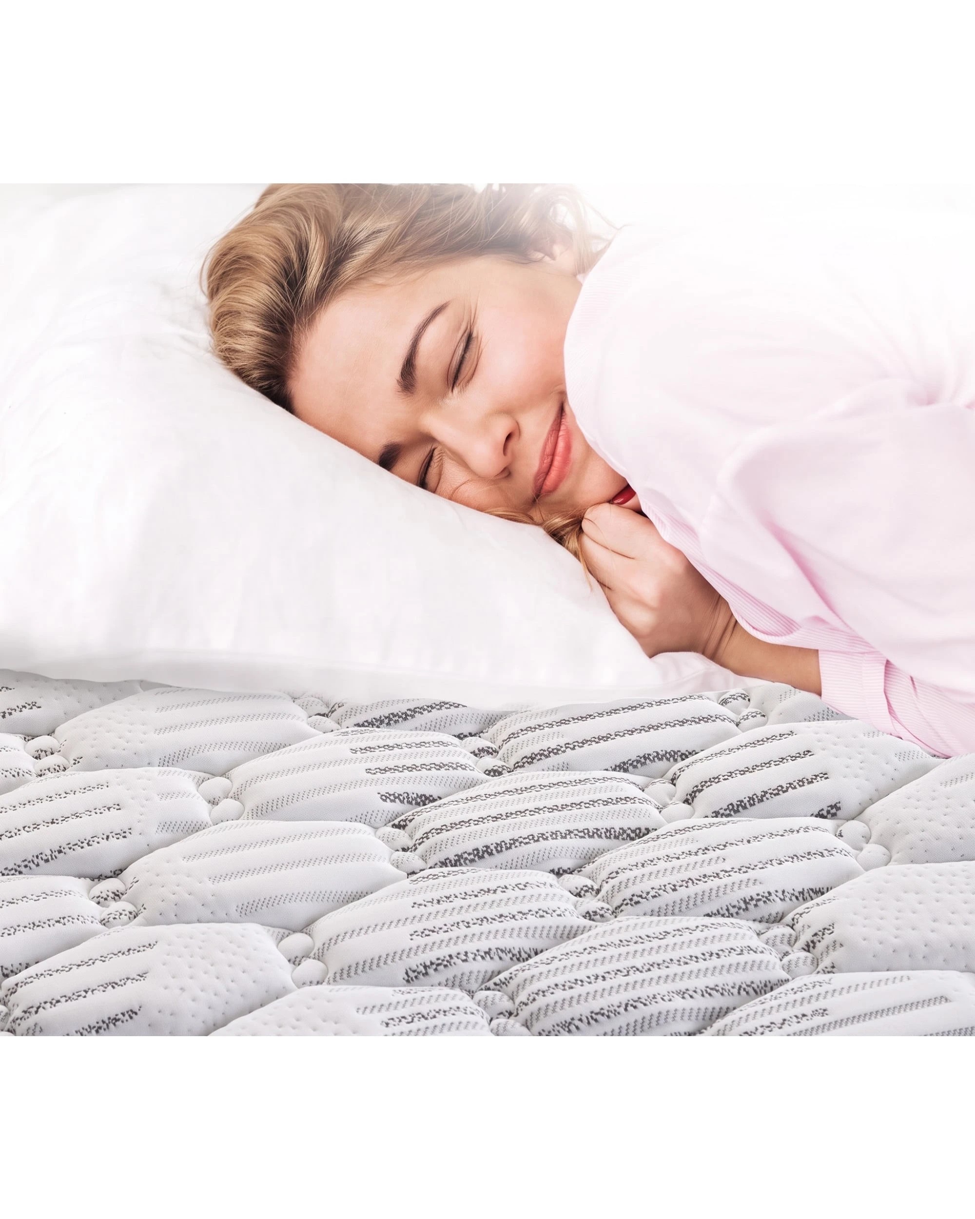 8 Laura Hill Essential Mattress Single - Australian Made, 32cm Medium Support - Single Bed - Grey, 8 of 9