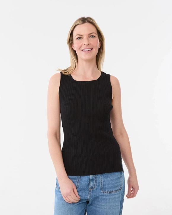 Sleeveless Variegated Rib Tank