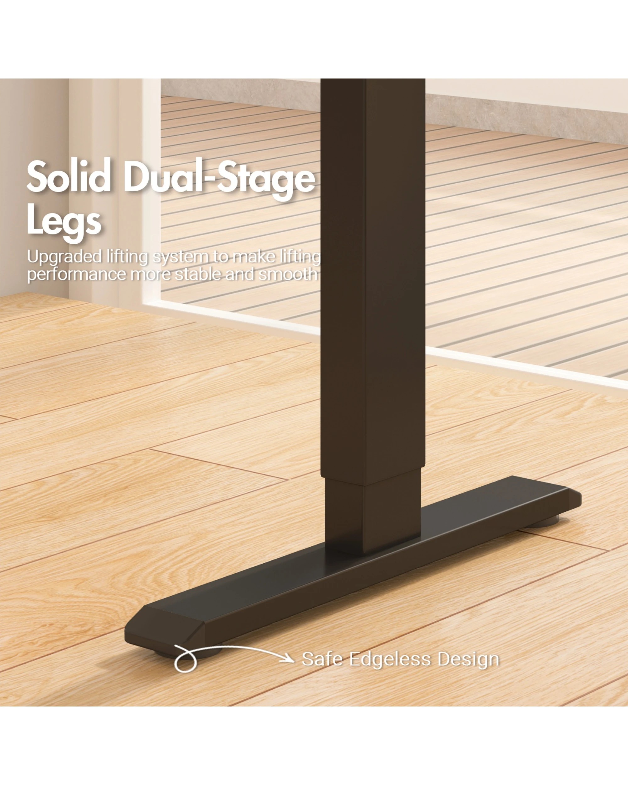 4 Advwin Electric Standing Desk Adjustable Height Stand Up Desk With Monitor Stand 2 Drawers
 - Brown, 4 of 5