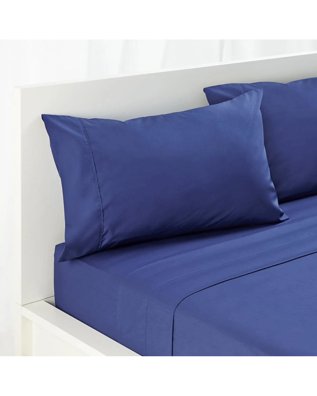 7 180 Thread Count Sheet Set - Single Bed, Mid Blue, 7 of 8