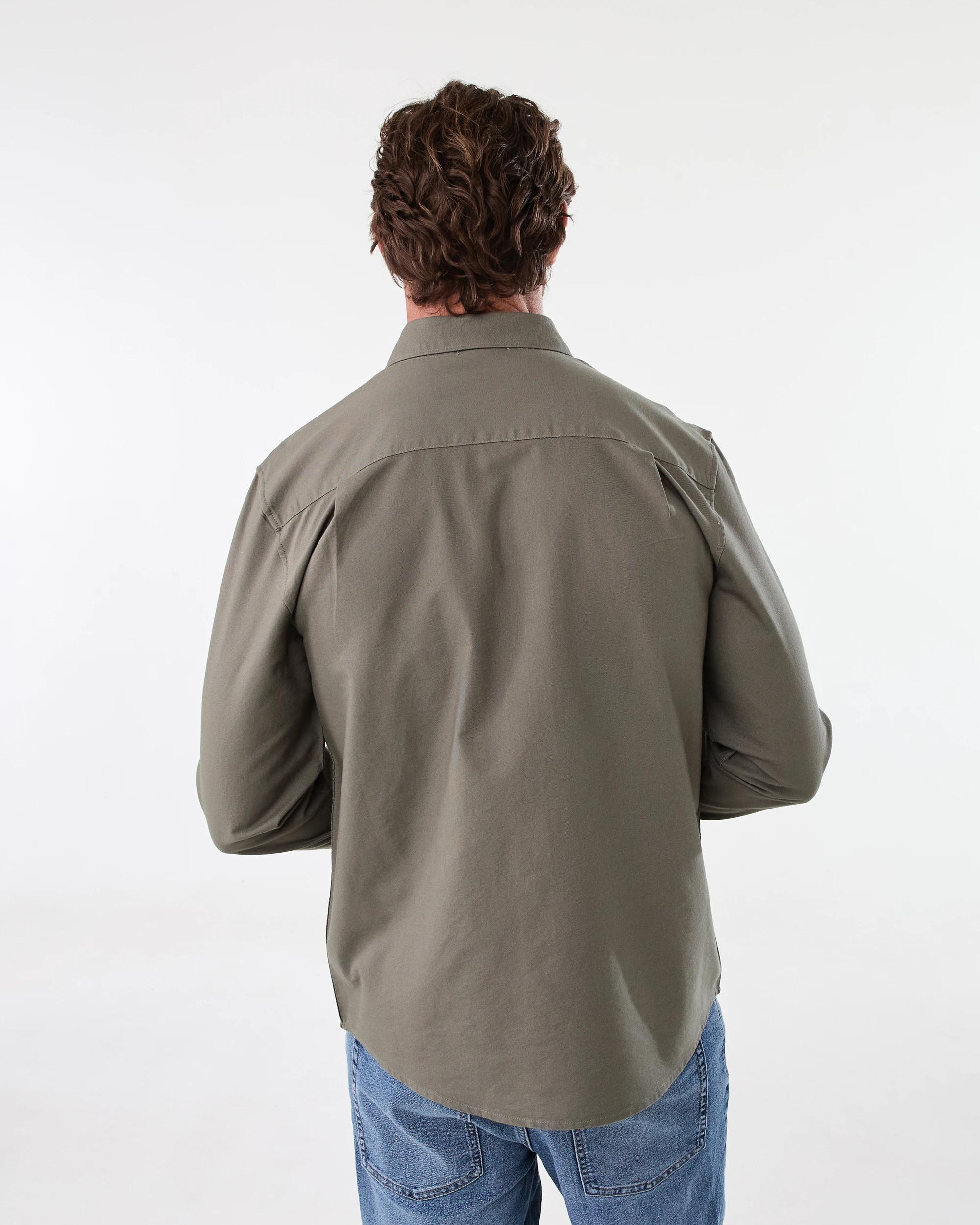 3 Long Sleeve Oxford Shirt Grn Smkolv, 3 of 8