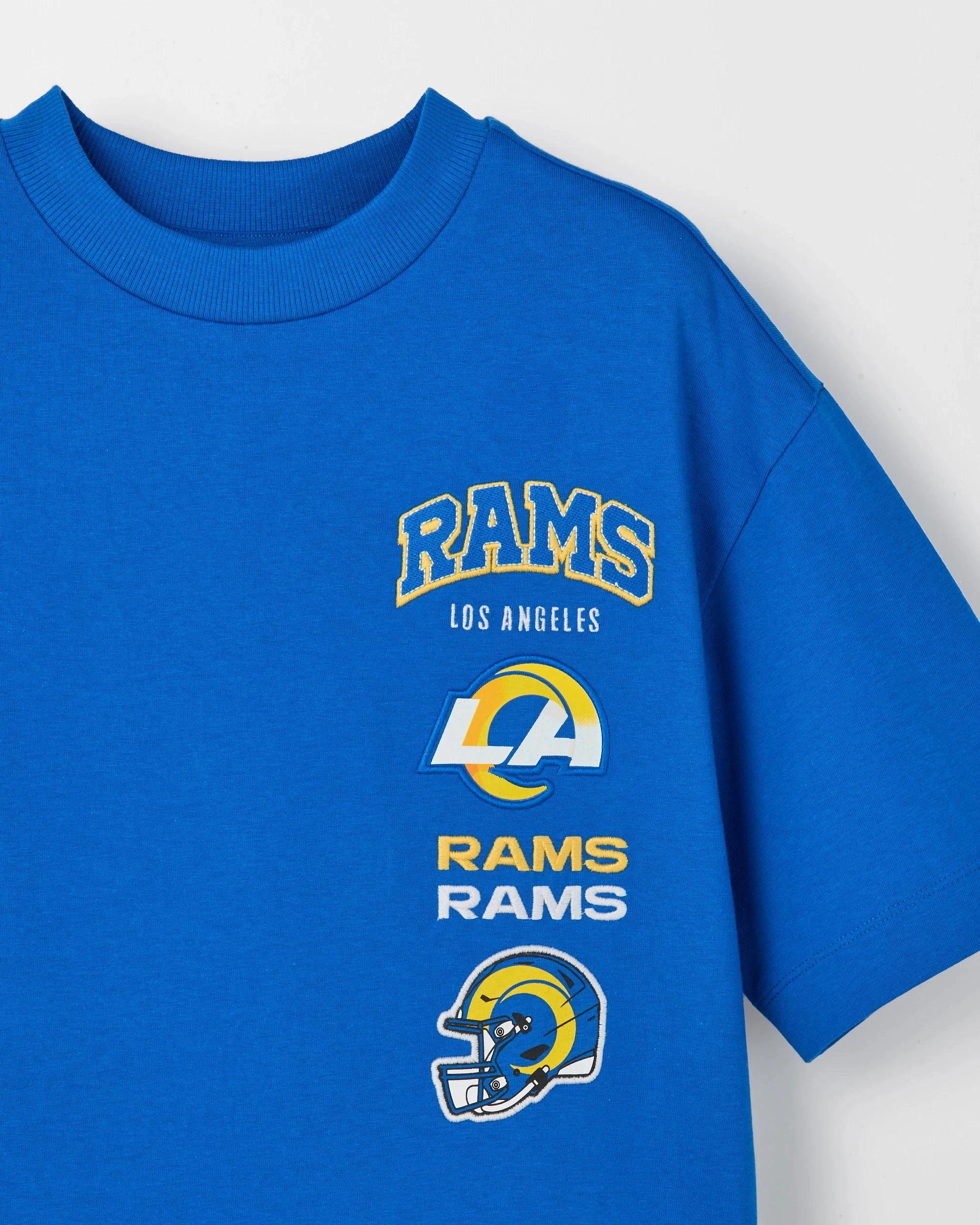 4 NFL Australian Cotton Oversized T-Shirt BLUE, 4 of 5