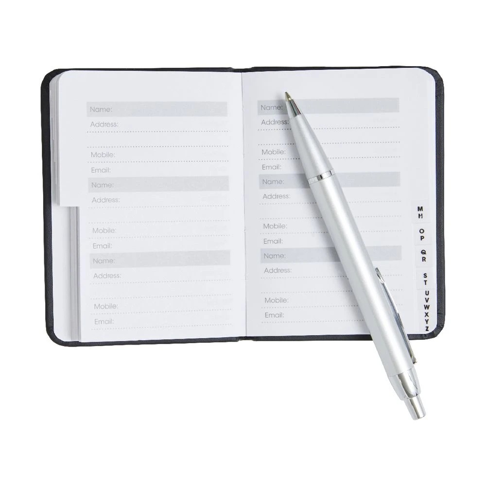 3 J.Burrows Pocket Address Book Black, 3 of 3