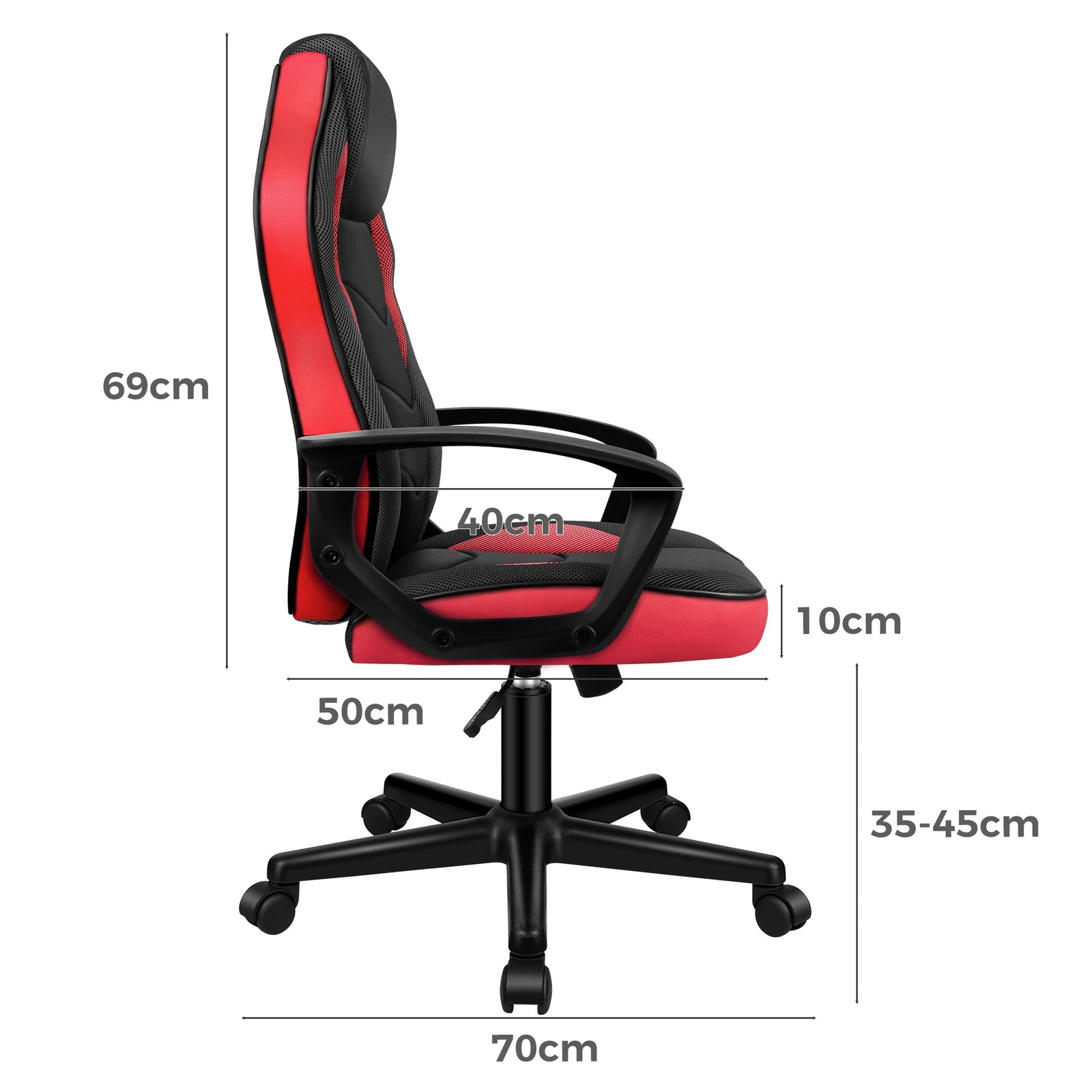 4 Alfordson Gaming Chair Racing Office Executive Computer Seat Work - Red, 4 of 9