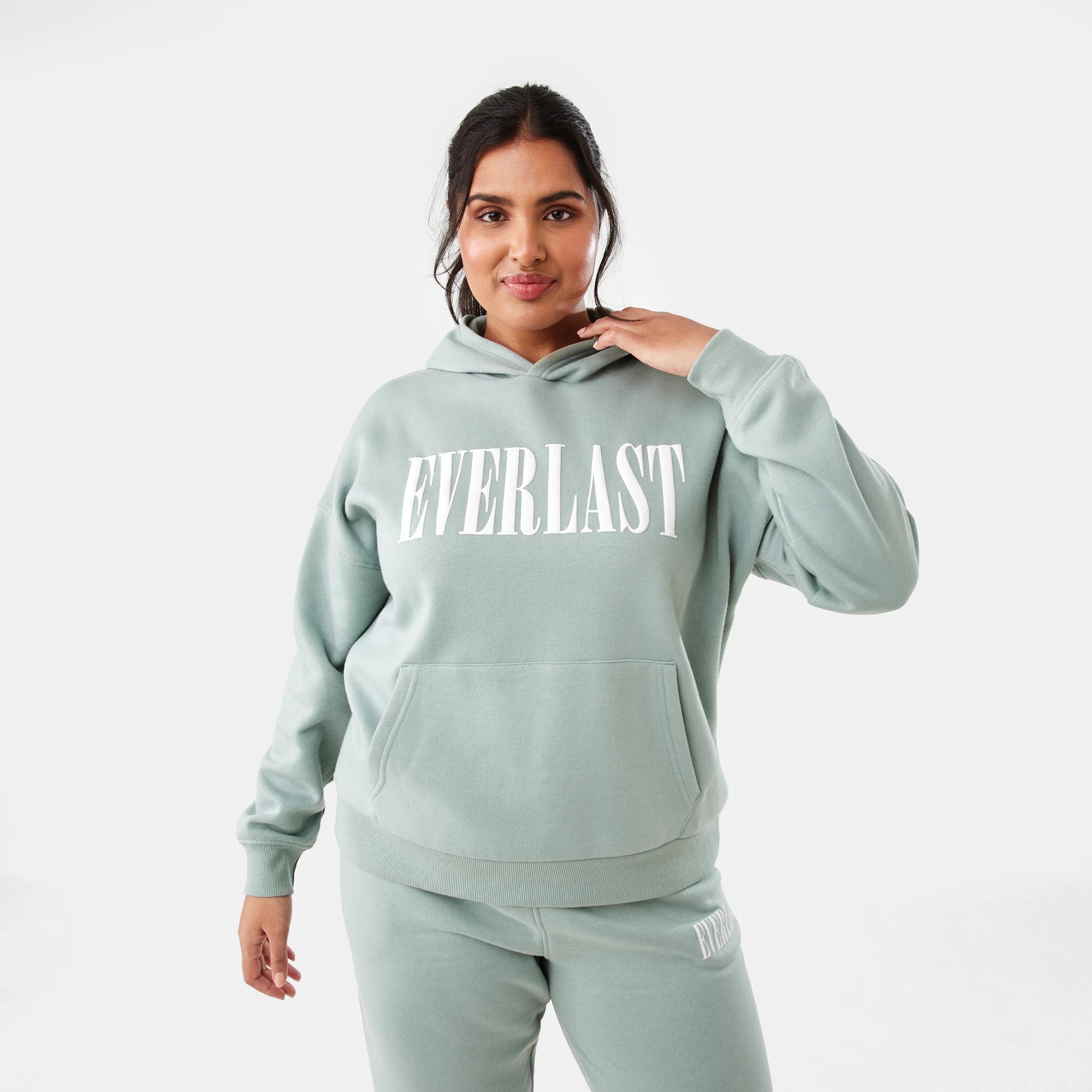 3 Everlast Womens Athletic Club Hoodie EVERLAST BLOCK LOGO SAGE GREEN, 3 of 9
