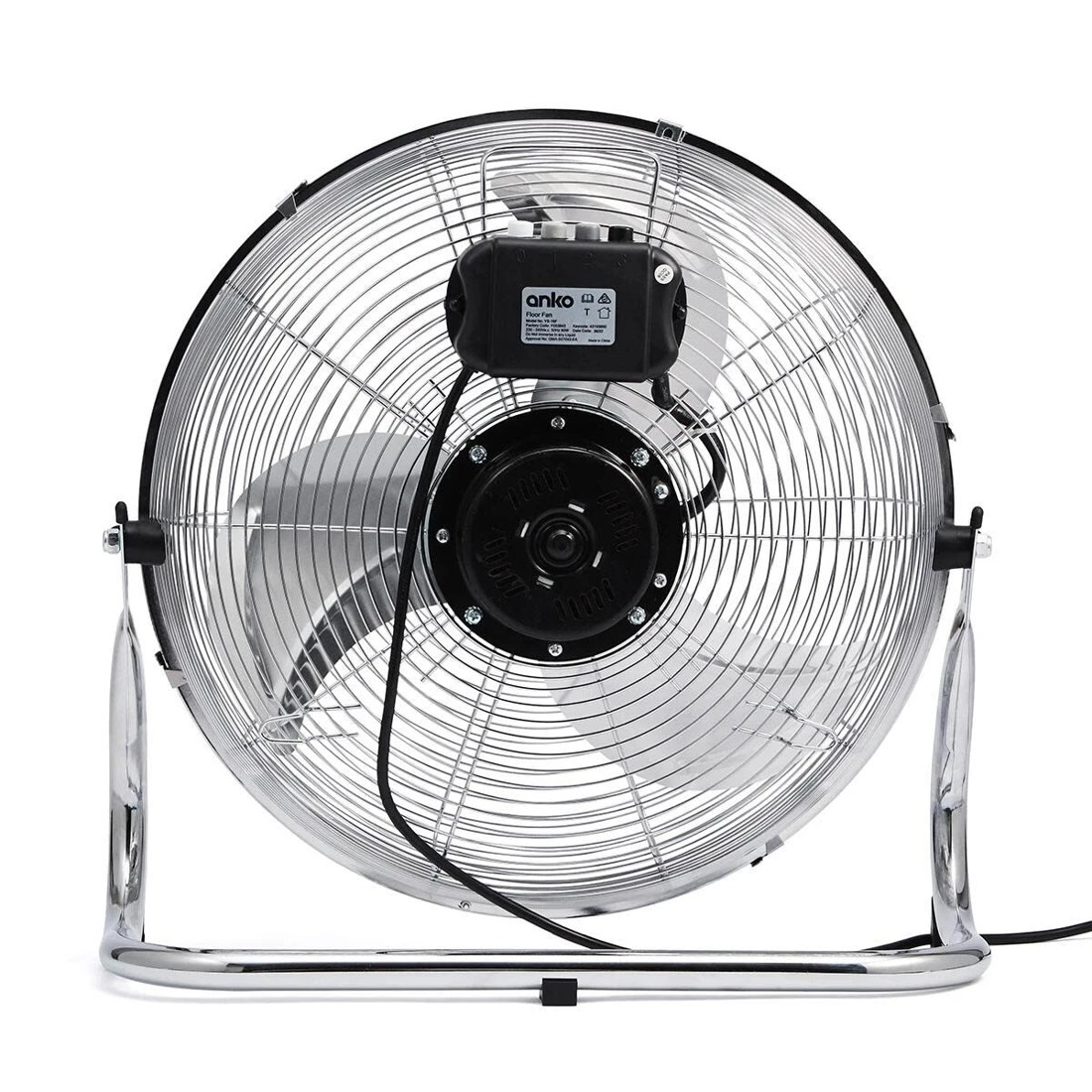 3 40cm High Velocity Chrome Metal Fan, 3 of 9