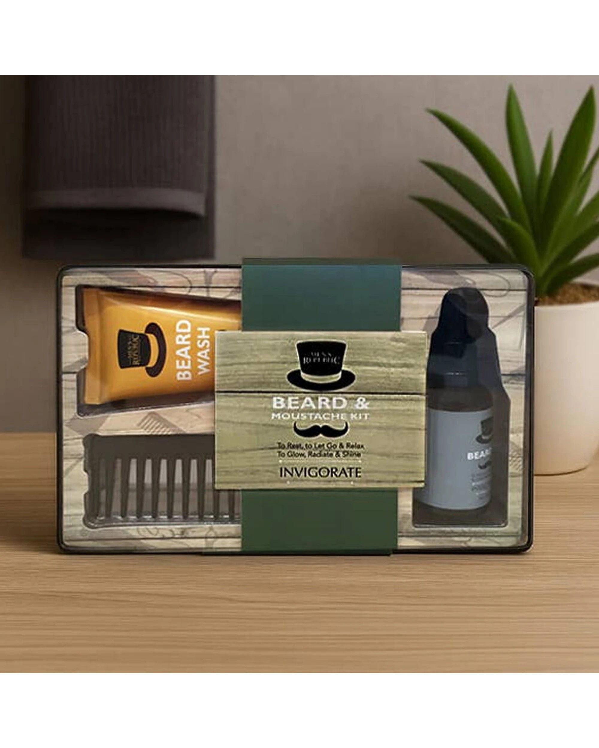 3 Men's Republic Grooming Kit Beard & Moustache Care Beard Wash Oil Comb - Multi, 3 of 3