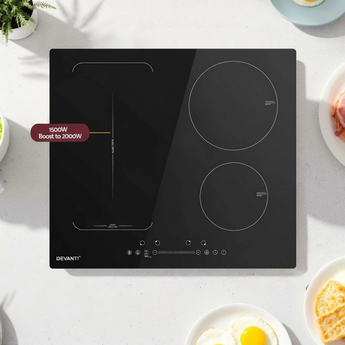4 Devanti Induction Cooktop 60cm Electric Cooker - Black, 4 of 8