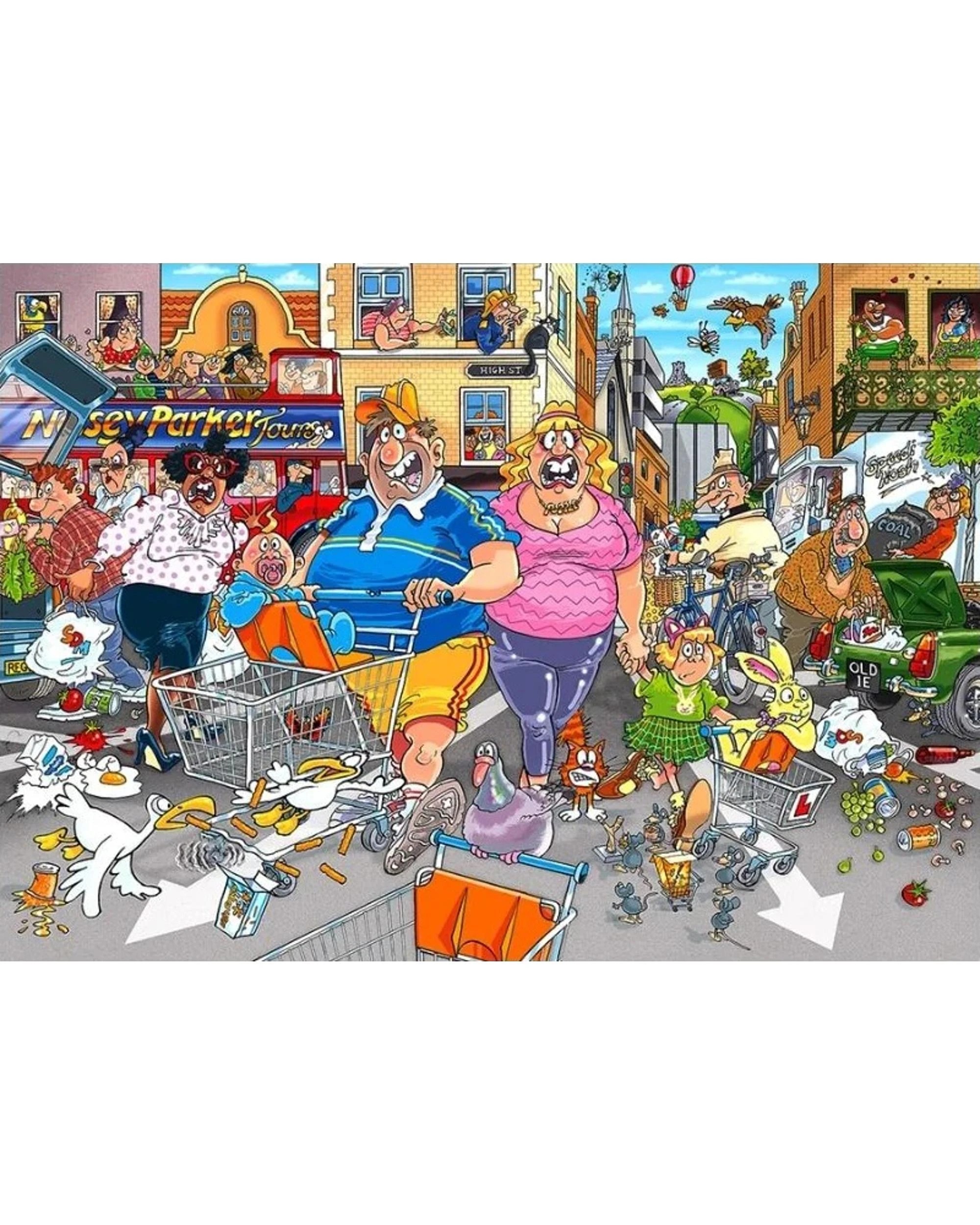 2 Wasgij Original #46 Middle Aisle Madness 1000 Piece Jigsaw Puzzle, 2 of 2
