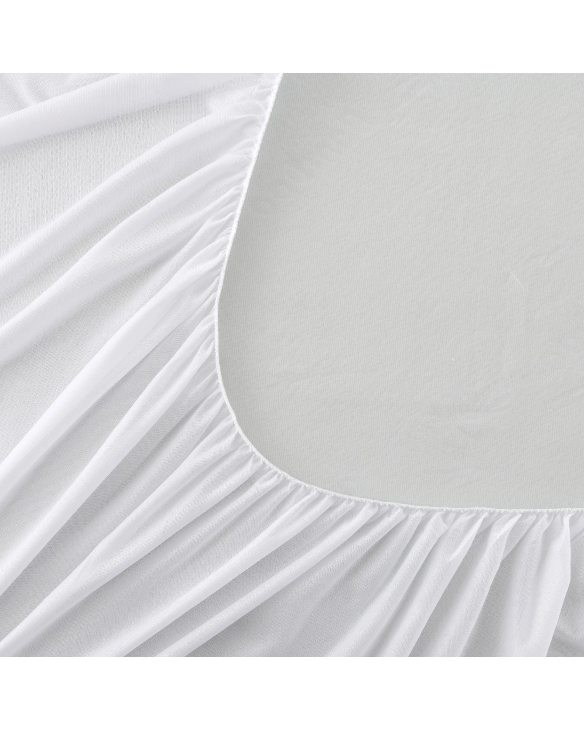 4 Dreamaker Bamboo Knitted Waterproof Mattress Protector - King Single Bed - White, 4 of 5