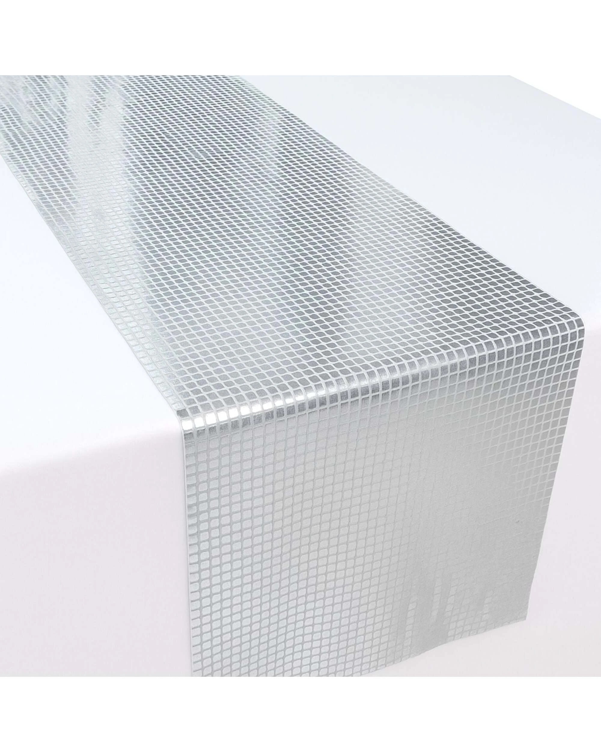 1 Party Maker Mirror Disco Table Runner 1.8m - Silver, 1 of 5
