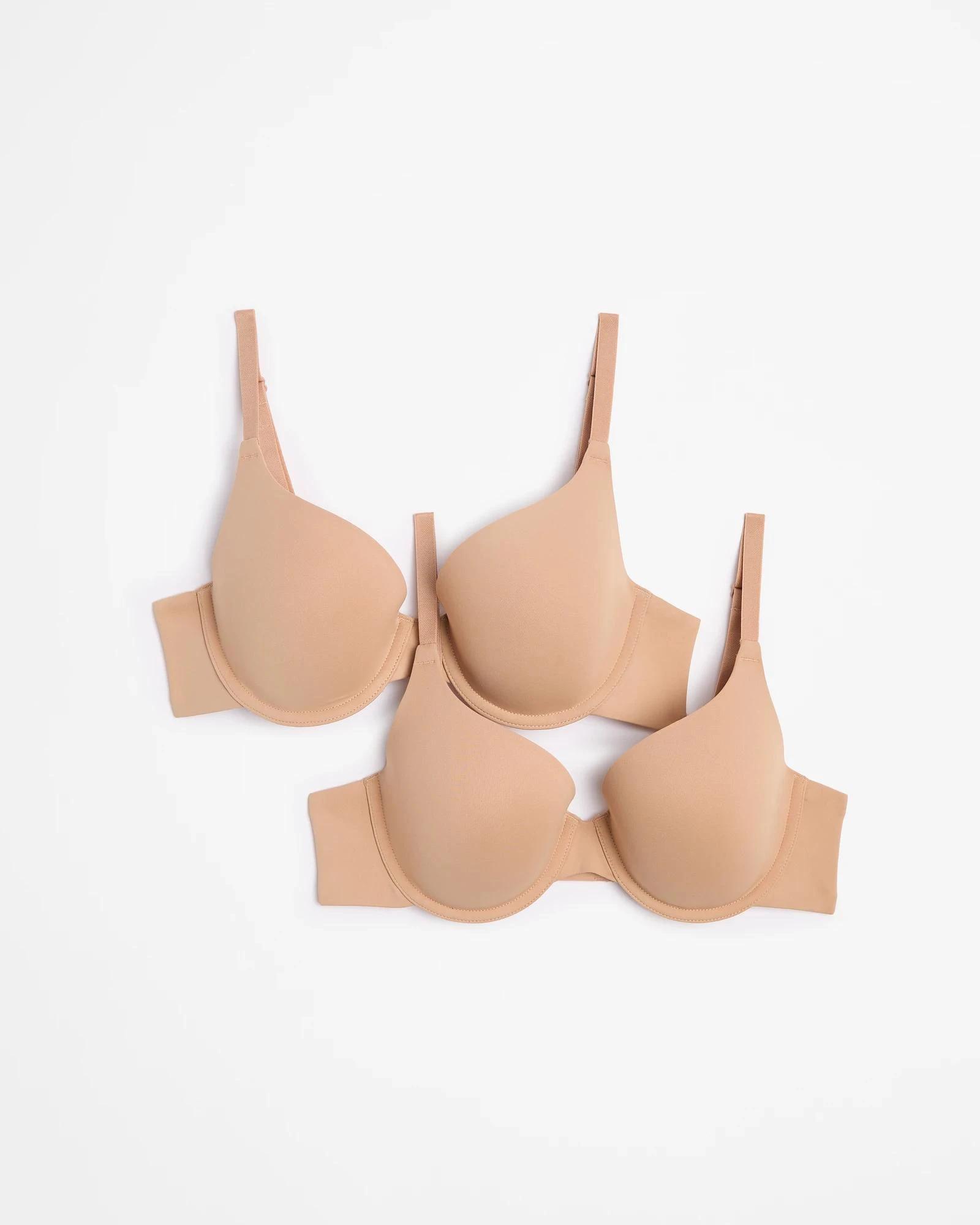 1 Target 2 Pack Everyday Comfort T-Shirt Bras LATTE, 1 of 4