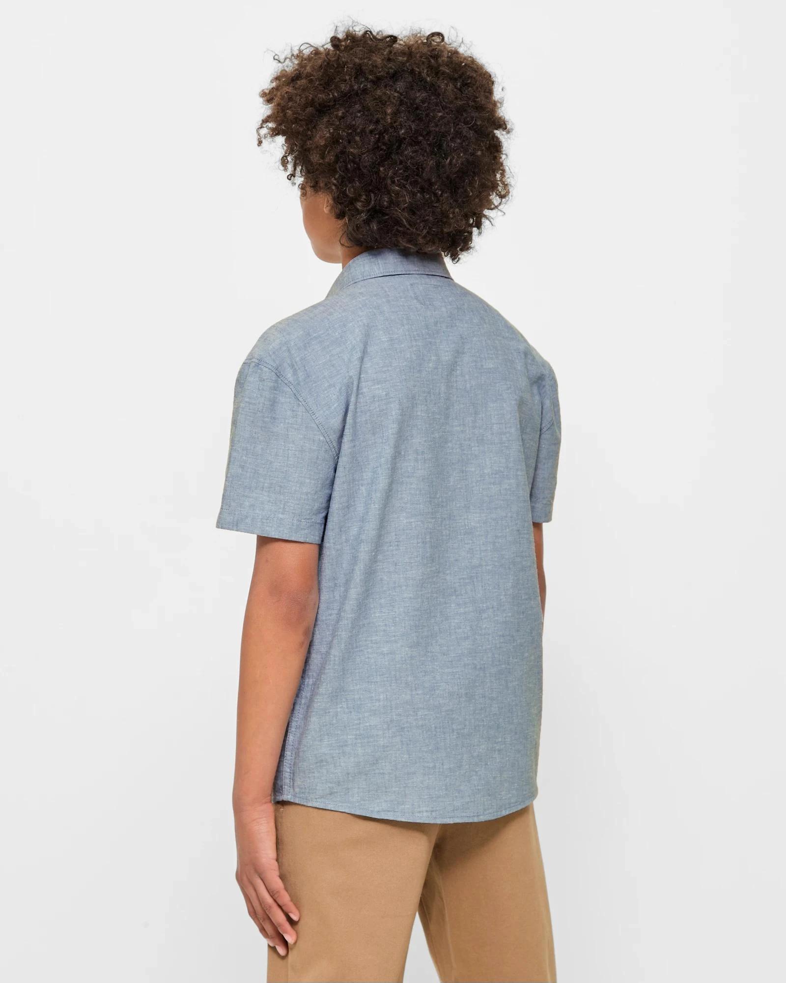 3 Target Linen Blend Short Sleeve Shirt NAVY BLUE, 3 of 5