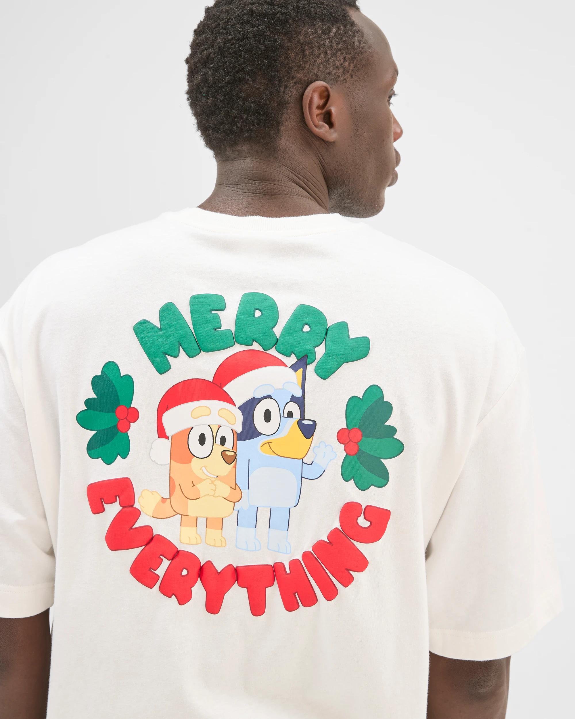 Bluey Australian Cotton Christmas T-Shirt - Kmart