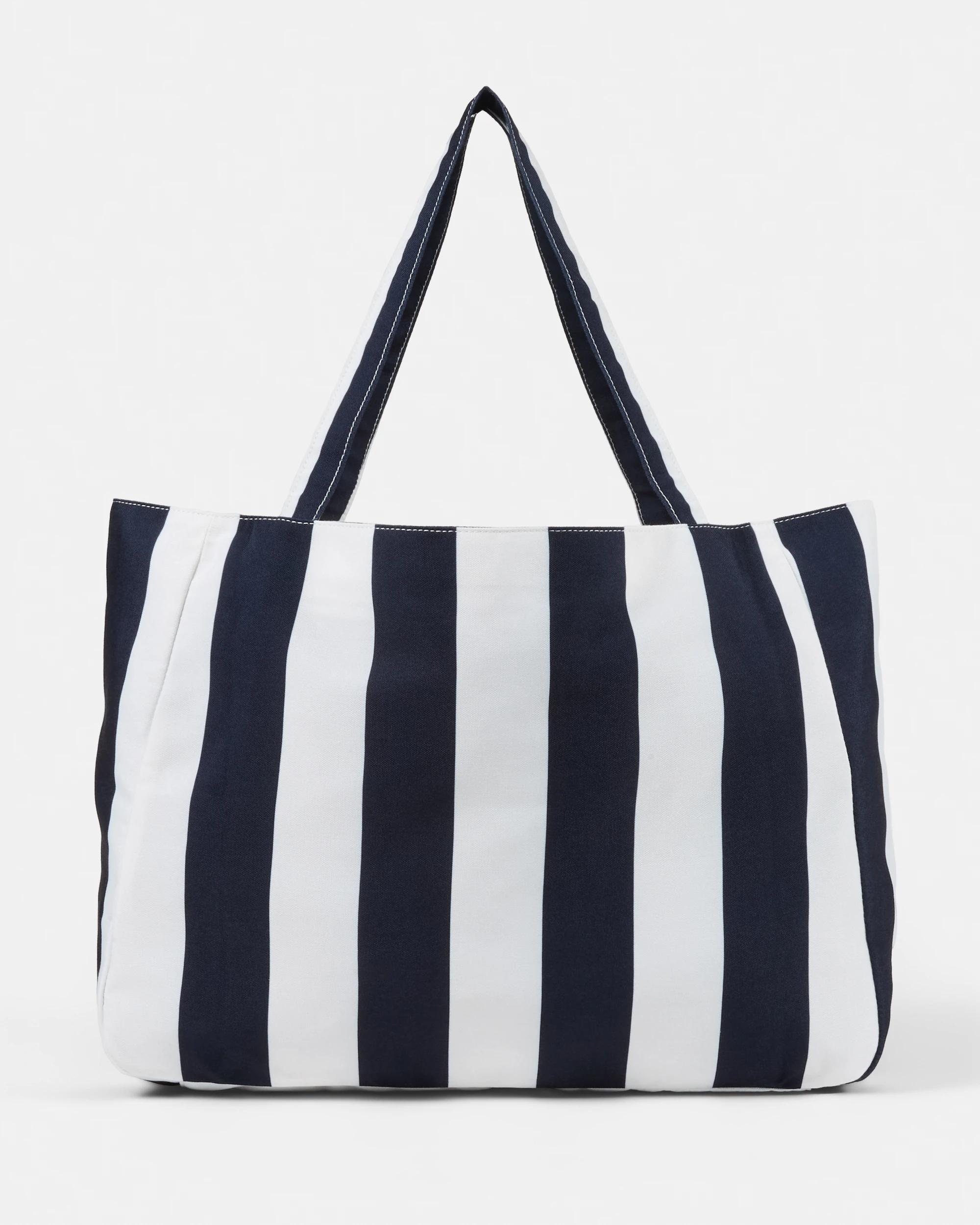 1 Beach Bag Nav Stripe, 1 of 5