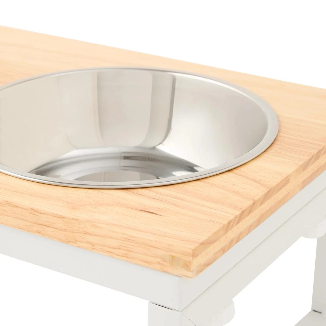 5 Pet Bowl Metal Wood Elevated, 5 of 8
