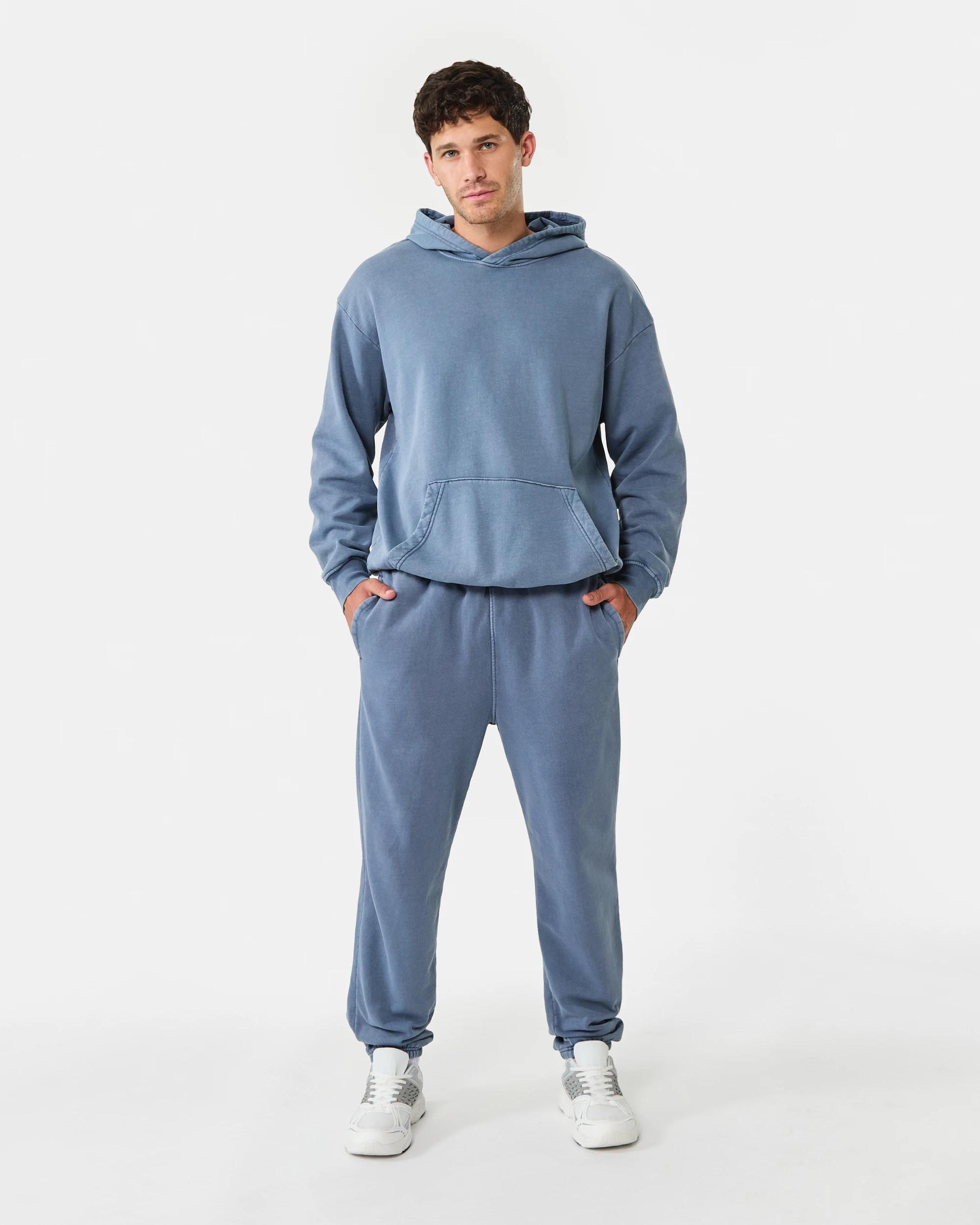 2 Garment Dyed Trackpants Chinablue, 2 of 8