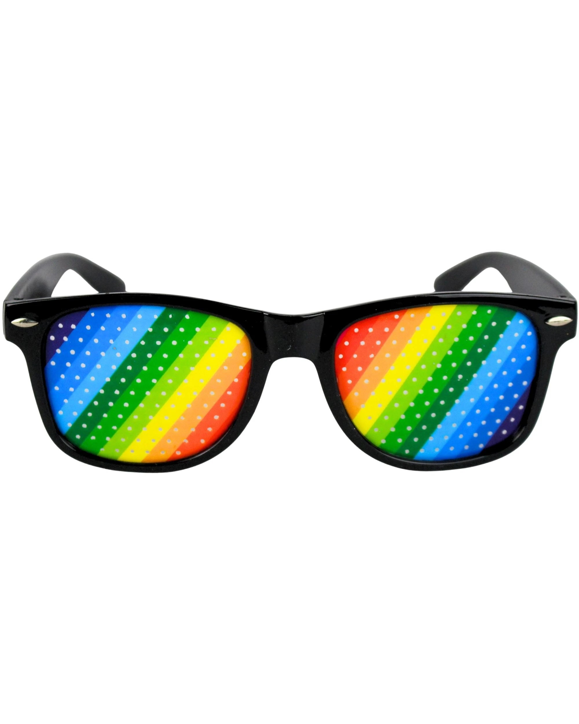 1 Partyrama Rainbow Striped Party Glasses - One Size - Multi, 1 of 4