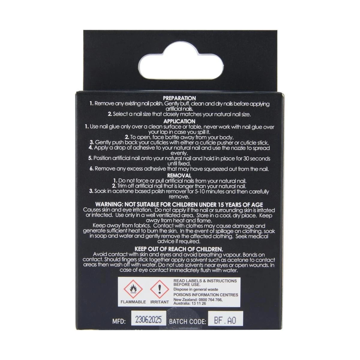 4 OXX Cosmetics Halloween 24 Pack Artificial Nails with Adhesive - Squareletto Shape, Smokey Glitter, 4 of 4