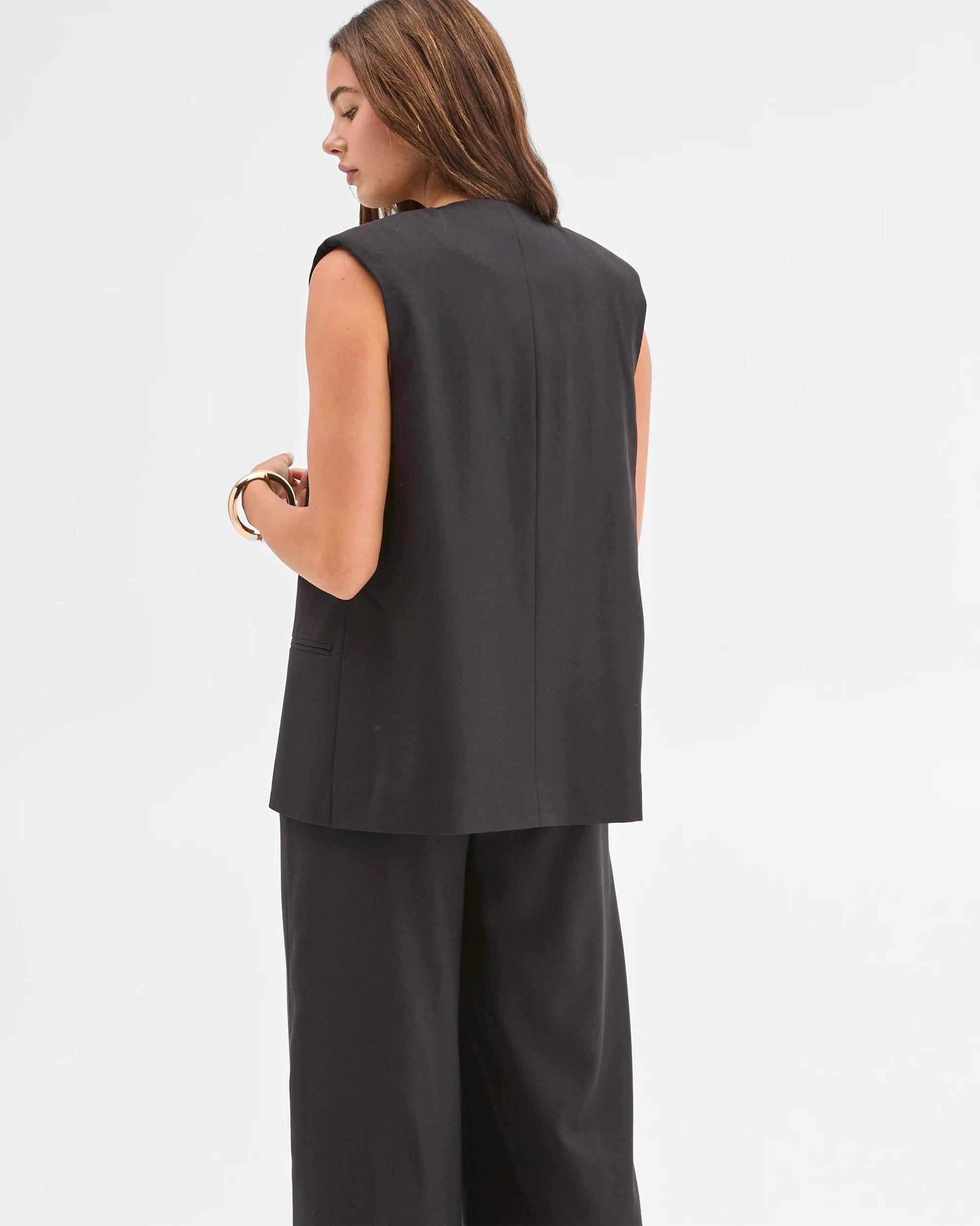 7 Lily Loves Oversized Vest BLACK, 7 of 7