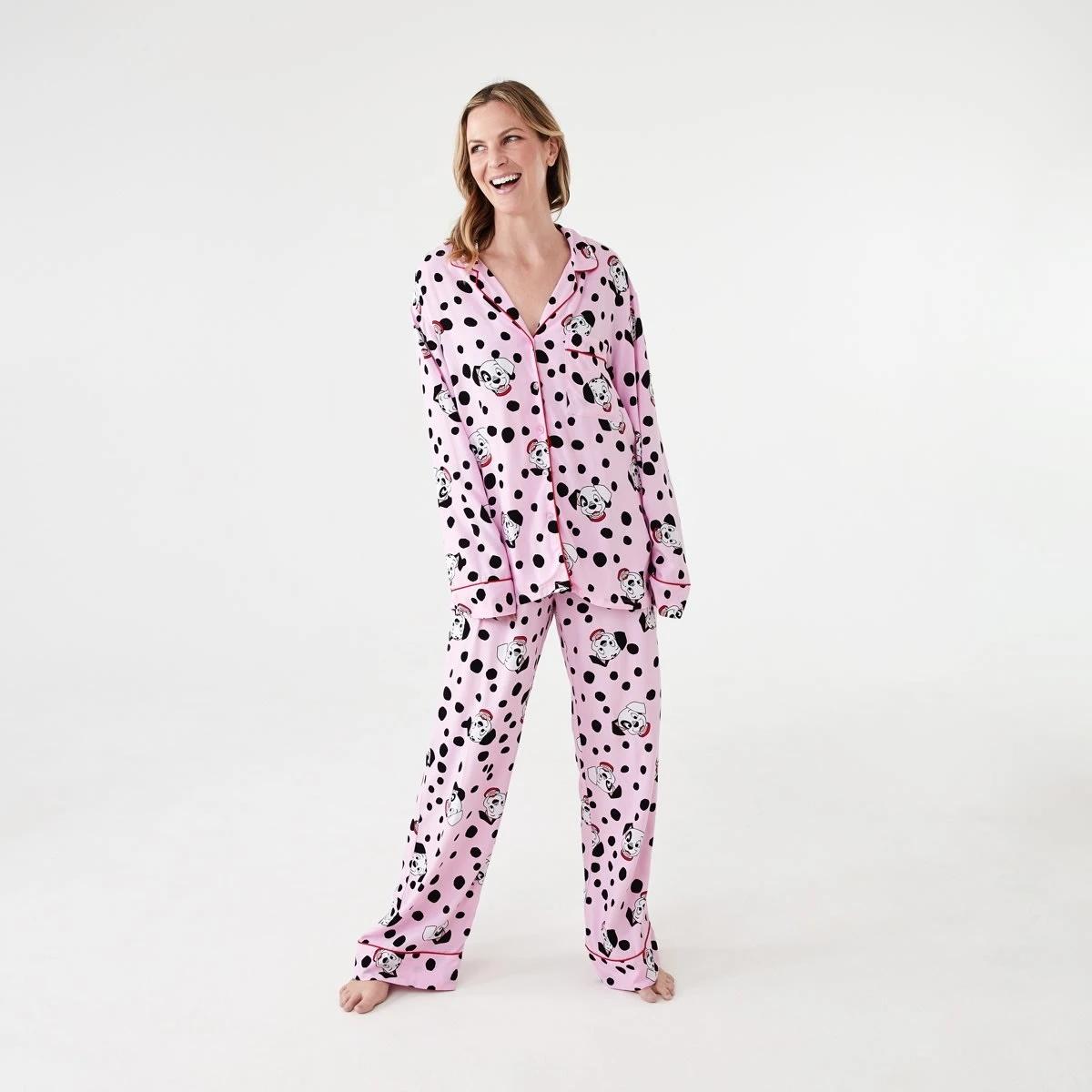 1 101 Dalmatians License Long Sleeve Top and Pants Woven Pyjama Set 101 DALMATIANS PINK LADY, 1 of 8