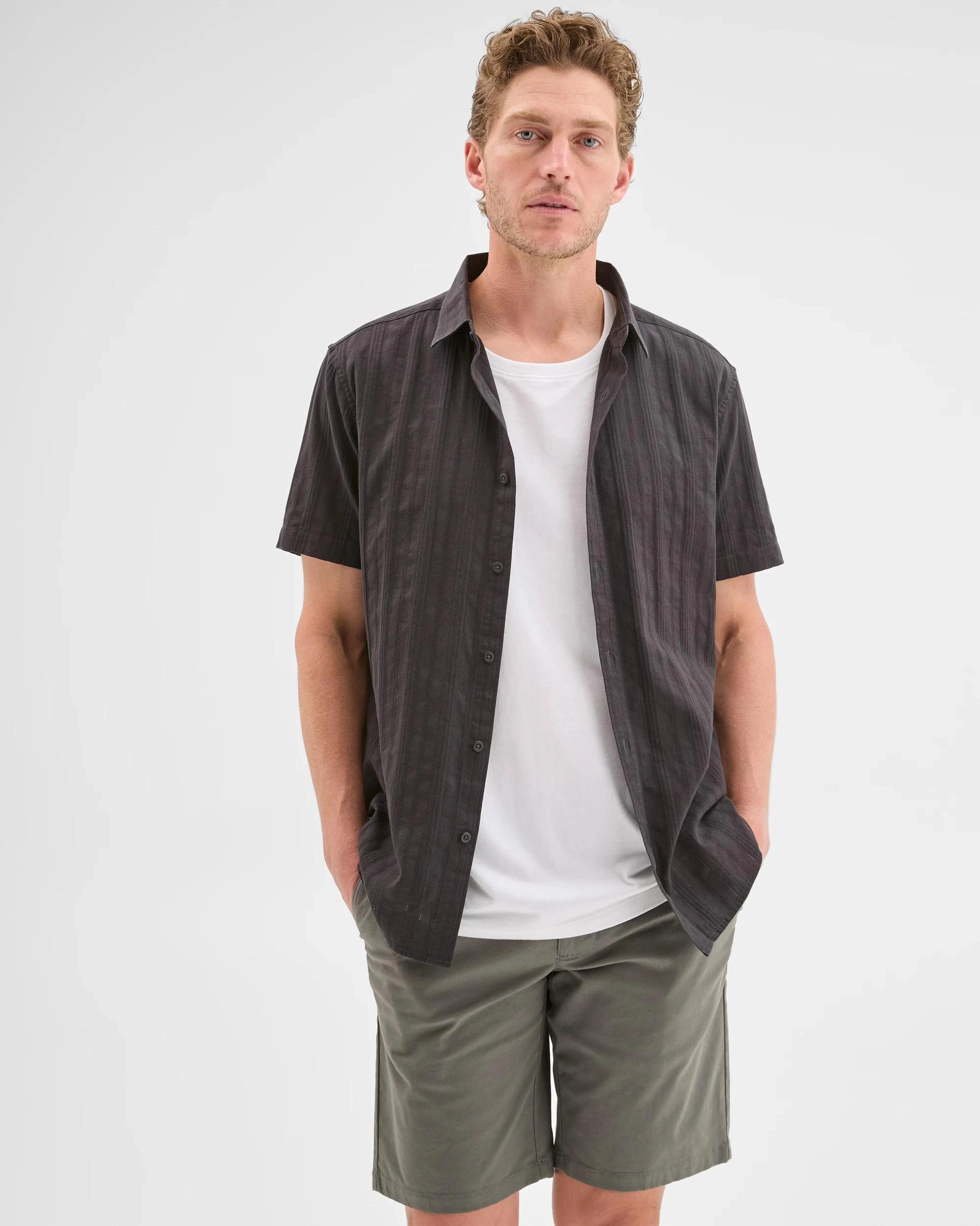 2 Target Australian Cotton Regular Stretch Chino Shorts DARK GREY, 2 of 7