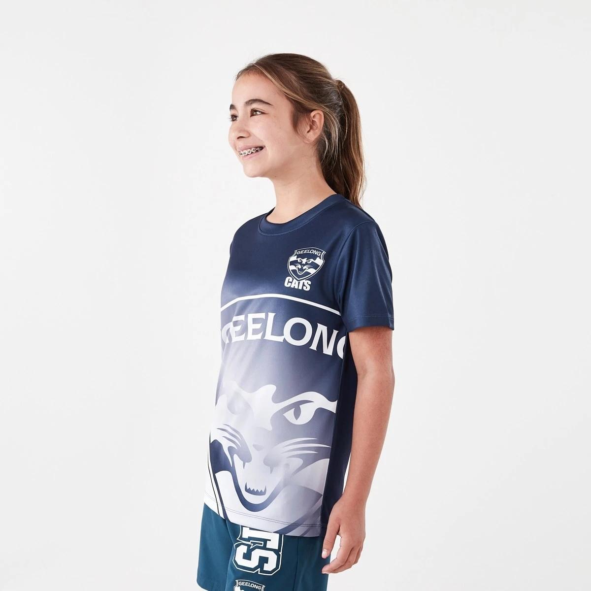 3 Official AFL Kids Training T-shirt Geelong, 3 of 10