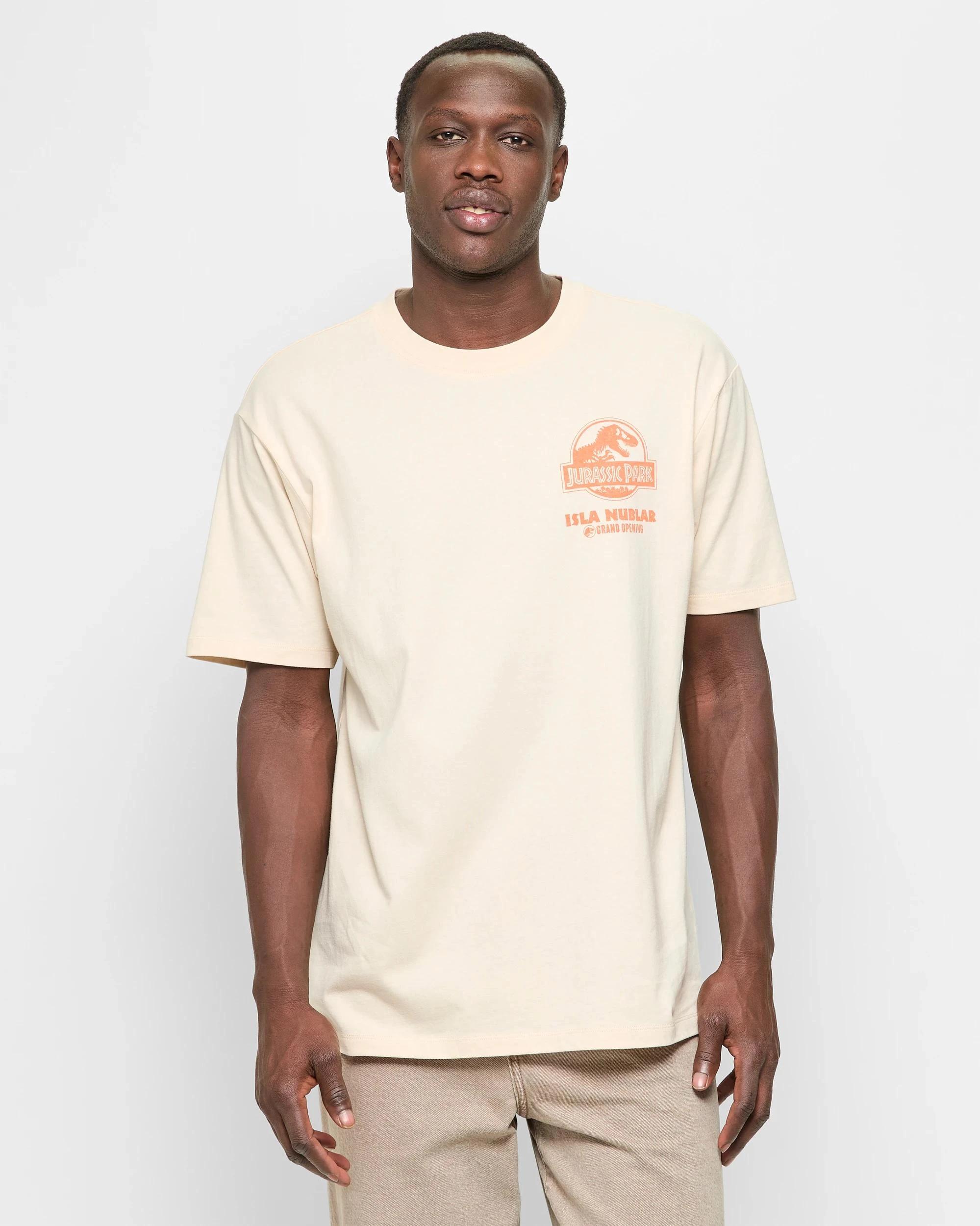 1 Licensed Australian Cotton Jurassic Park T-Shirt NEUTRAL, 1 of 6