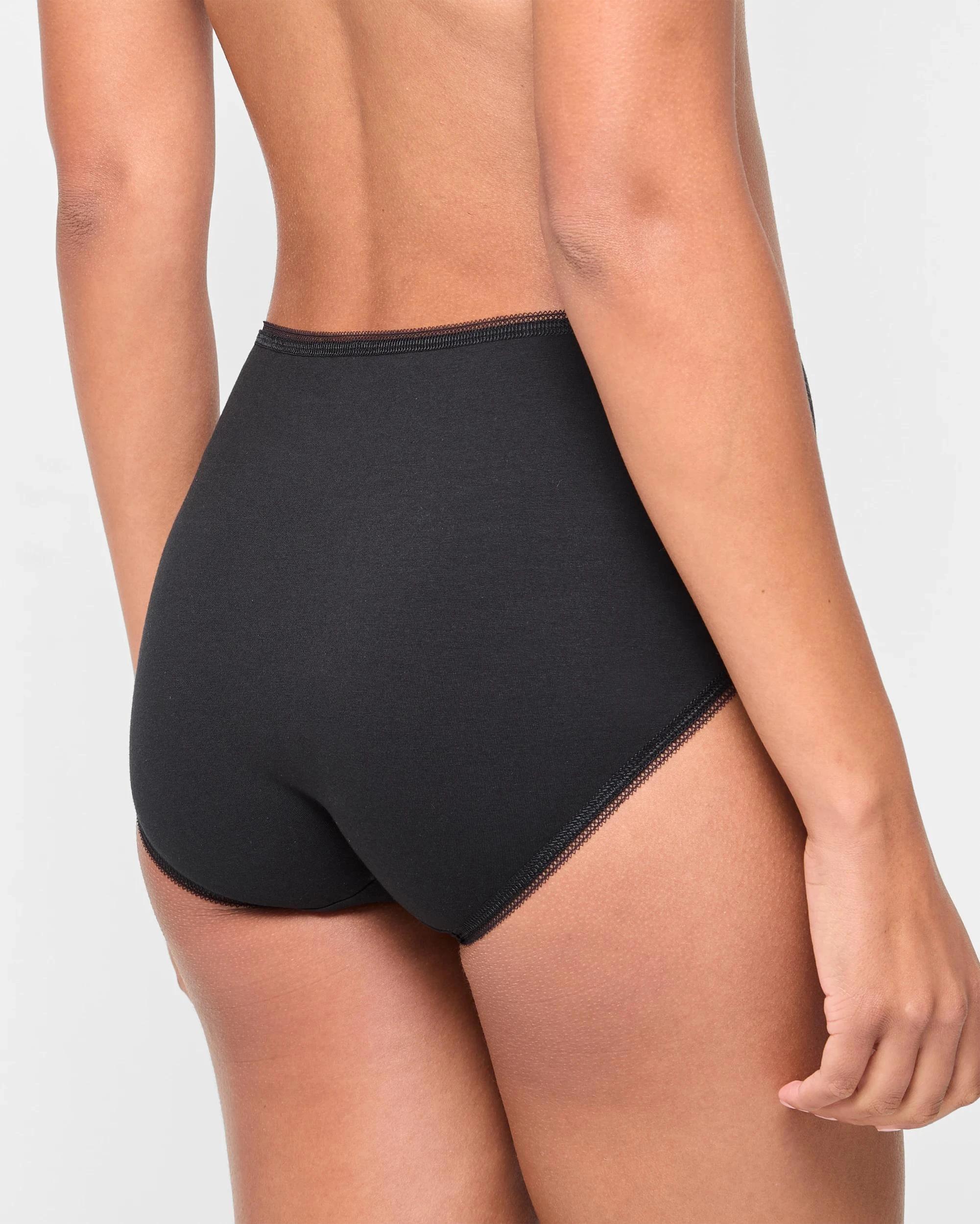 5 Target Woman 5 Pack Cotton/Elastane Midi Briefs BLACK, 5 of 5