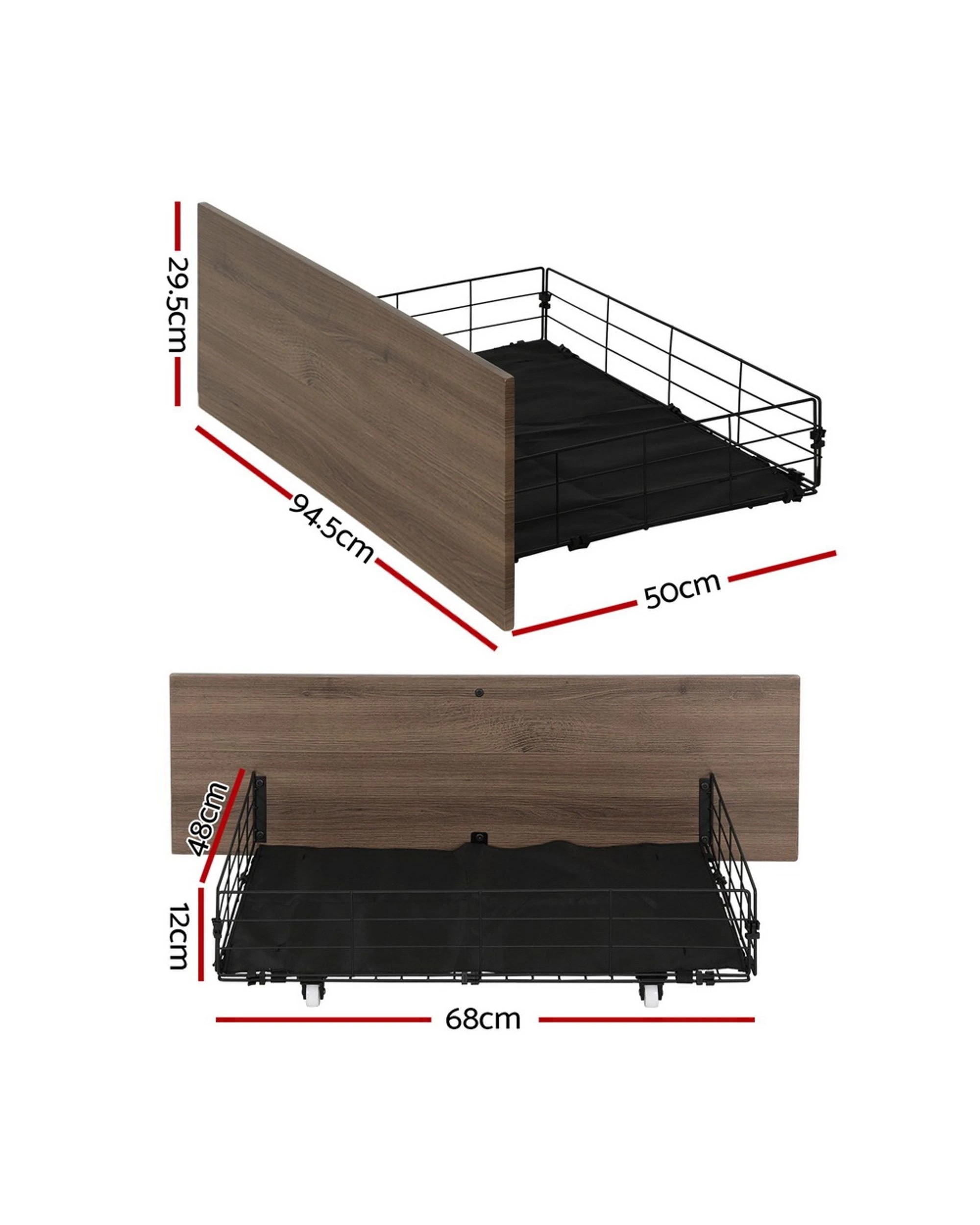 2 Artiss 2x Bed Frame Storage Drawers Trundle - Multi, 2 of 7