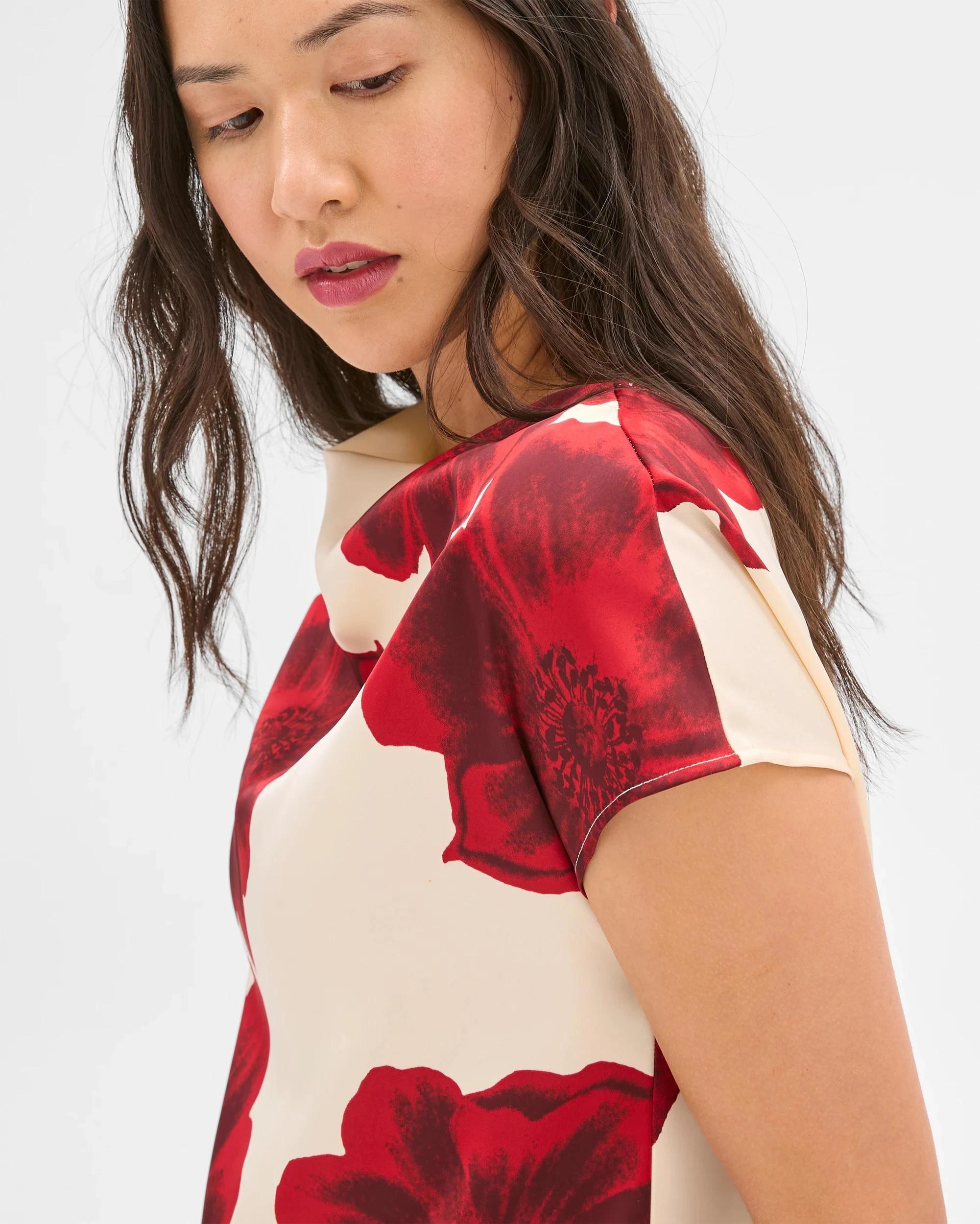 3 Soft Drape Blouse - Preview CRIMSON FLORAL, 3 of 6