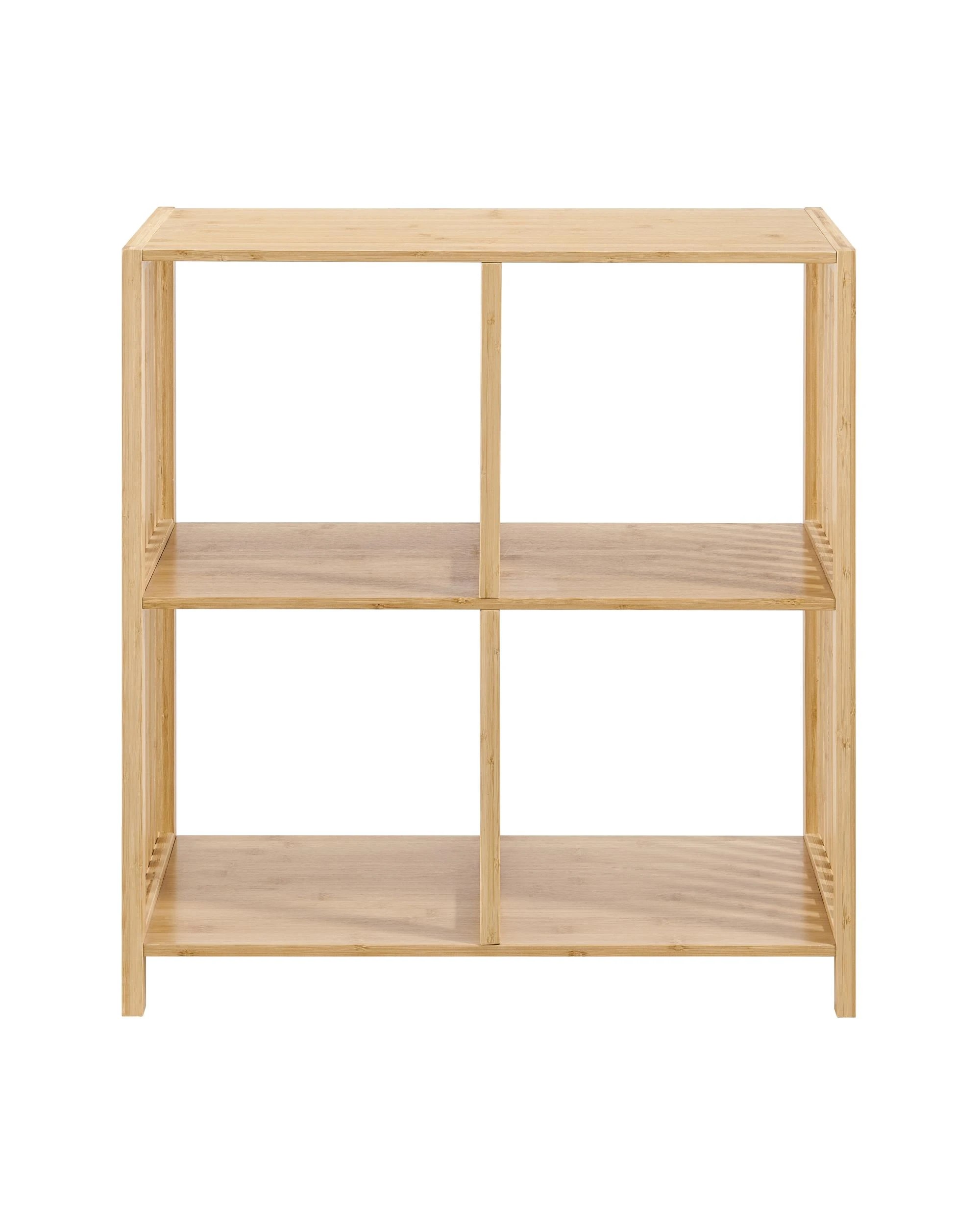 4 Kodu Open Shelf Bookshelf Display Unit 2x2 Bamboo - Natural, 4 of 9