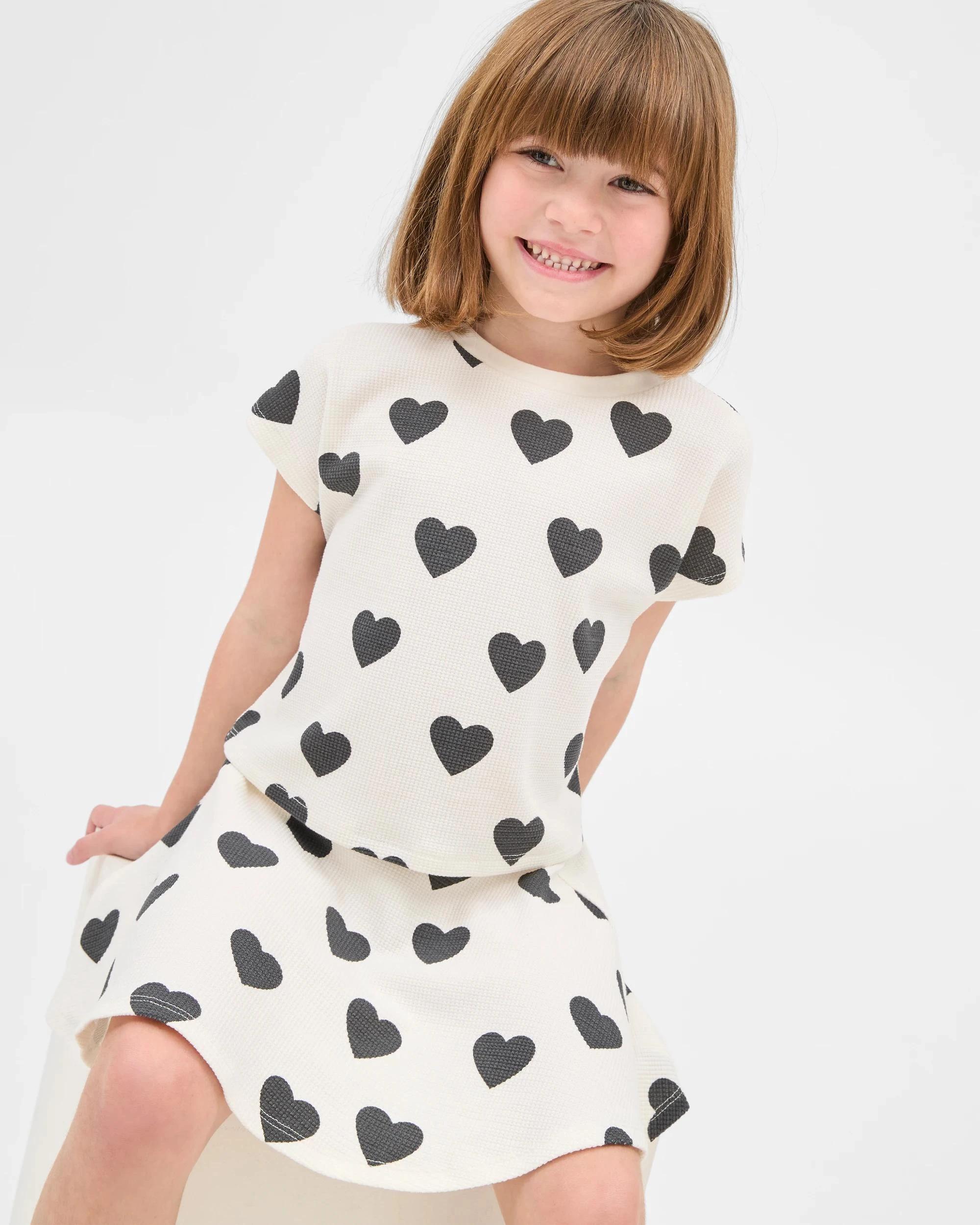 4 Target Waffle T-Shirt and Skort 2 Piece Set BLACK AND WHITE, 4 of 6