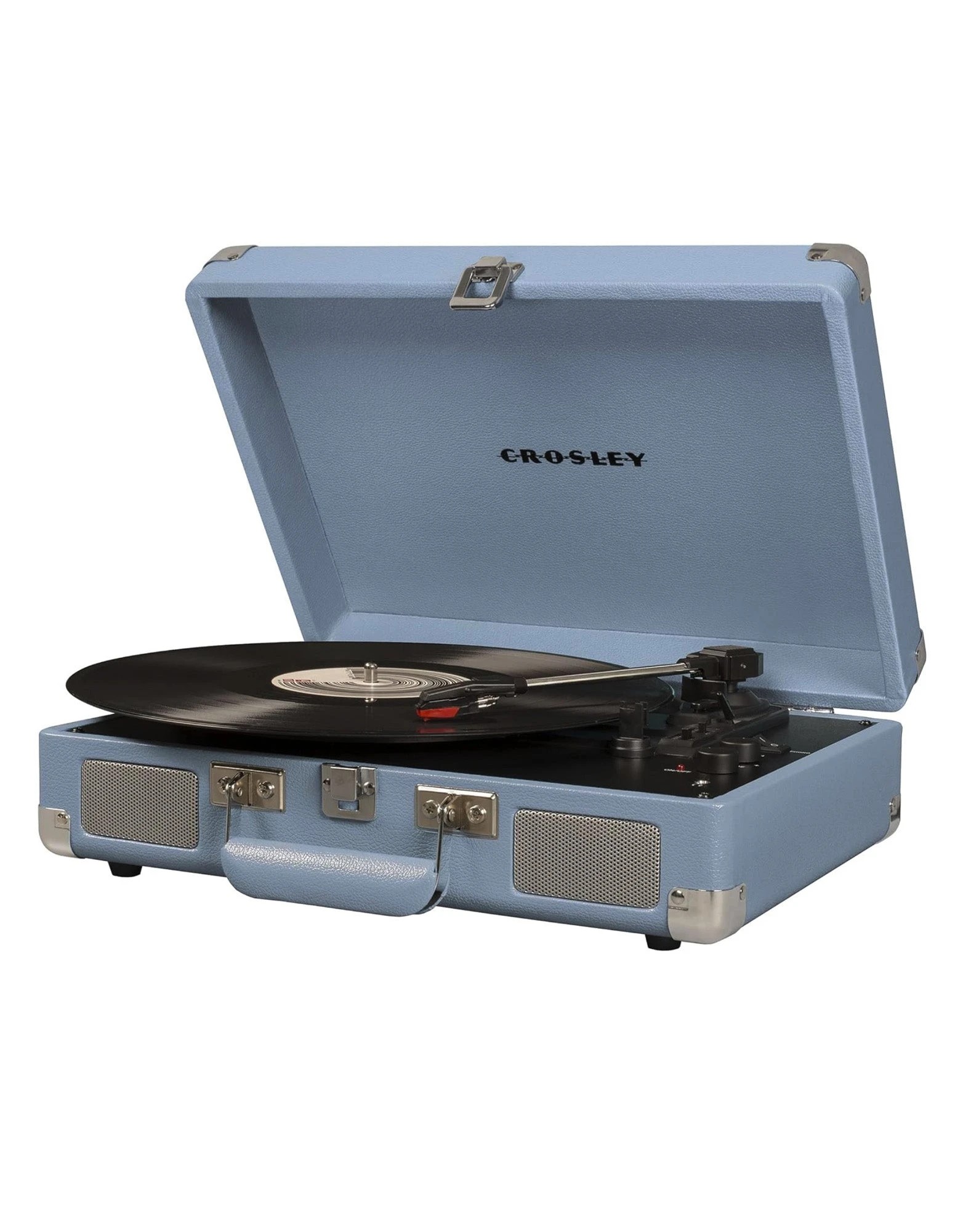 2 Crosley Cruiser Bluetooth Portable Turntable - Tourmaline  + Bundled Crosley Record Storage Display Stand - Assorted, 2 of 5