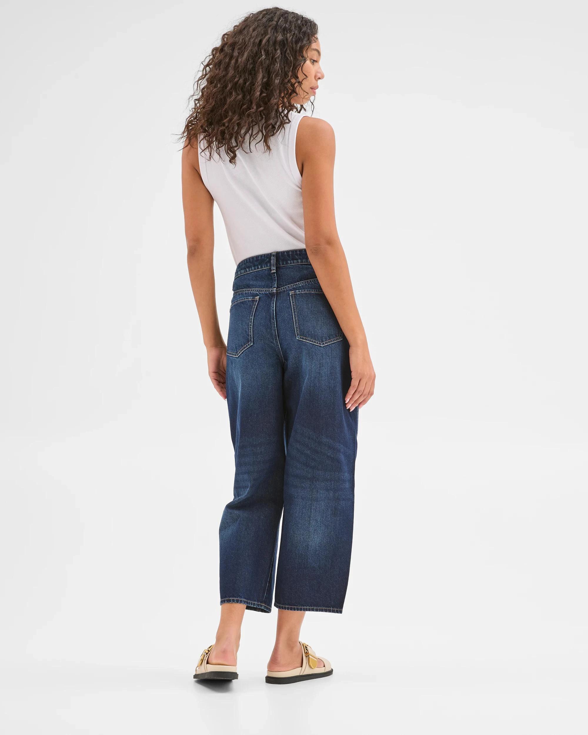 5 Target Denim Harper Barrel Forward Seam Jeans VINTAGE INDIGO, 5 of 6