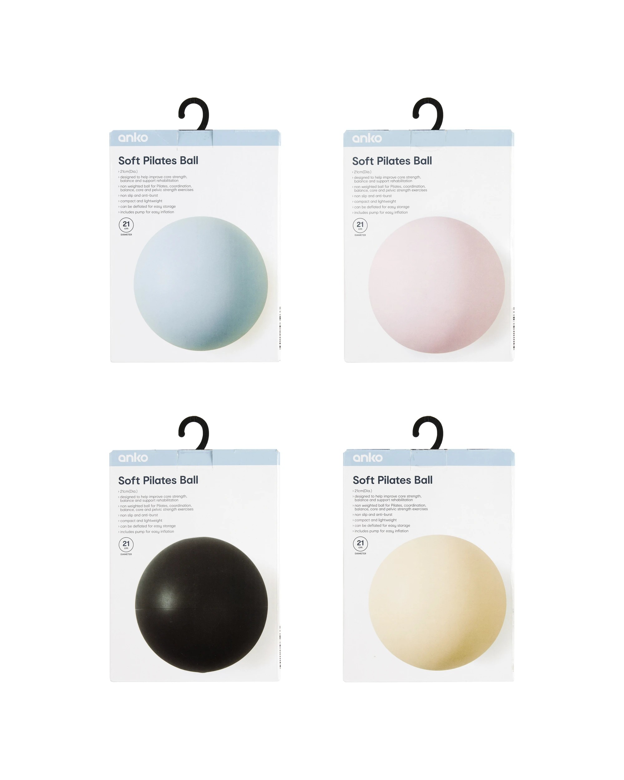 10 Soft Pilates Ball - Assorted, 10 of 10