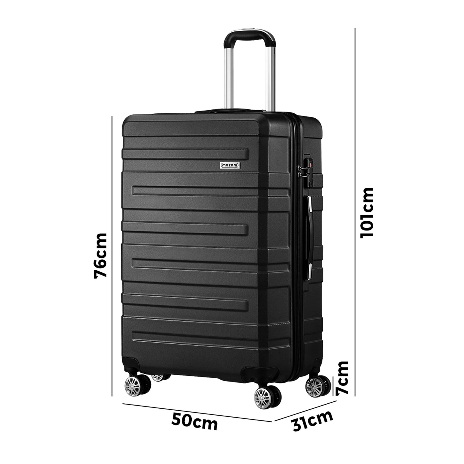 2 Mazam 28" Luggage Suitcase Travel TSA Lock Storage Hard Shell Case - Black, 2 of 9