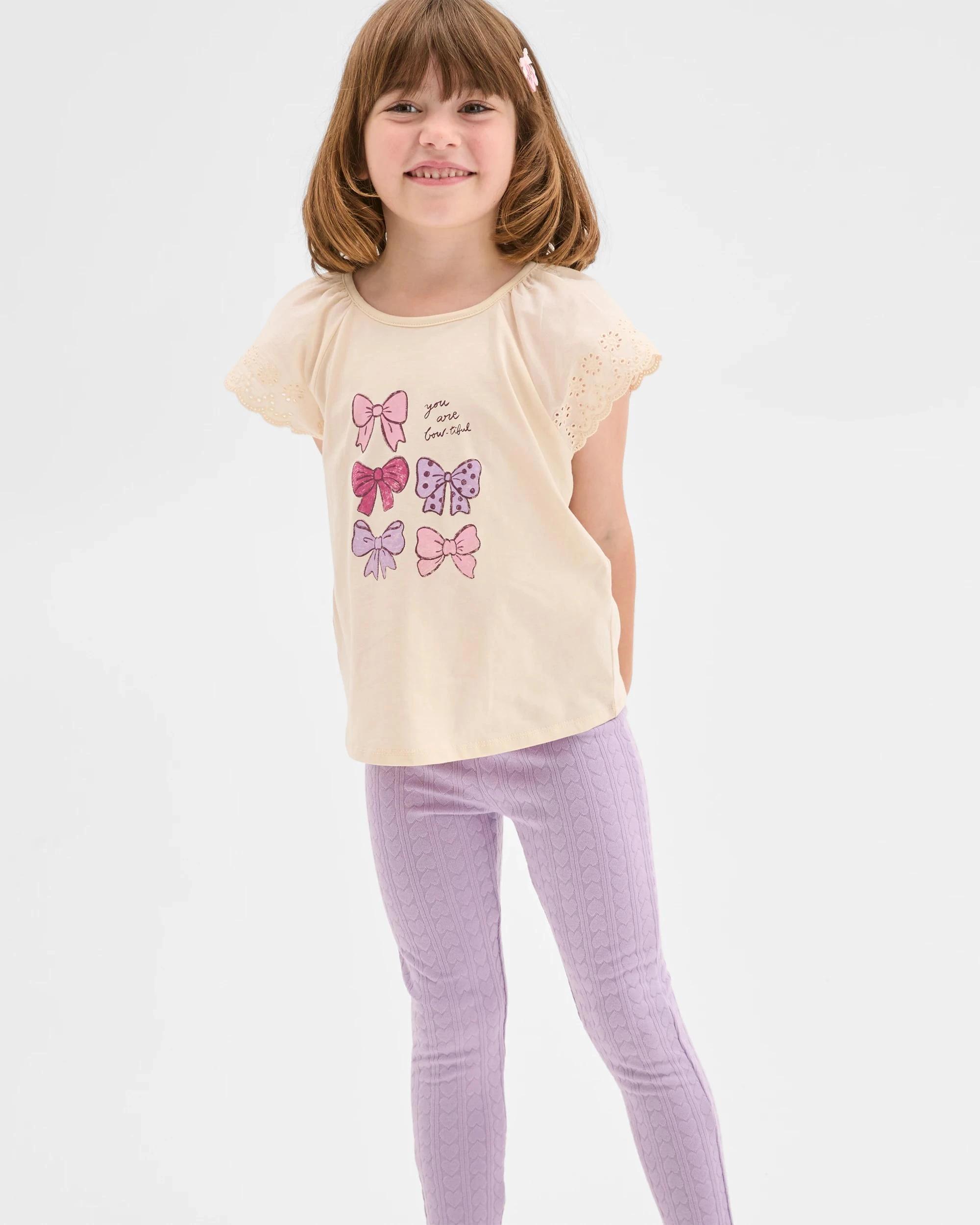 1 Target Kids Heart Rib Leggings PURPLE, 1 of 5