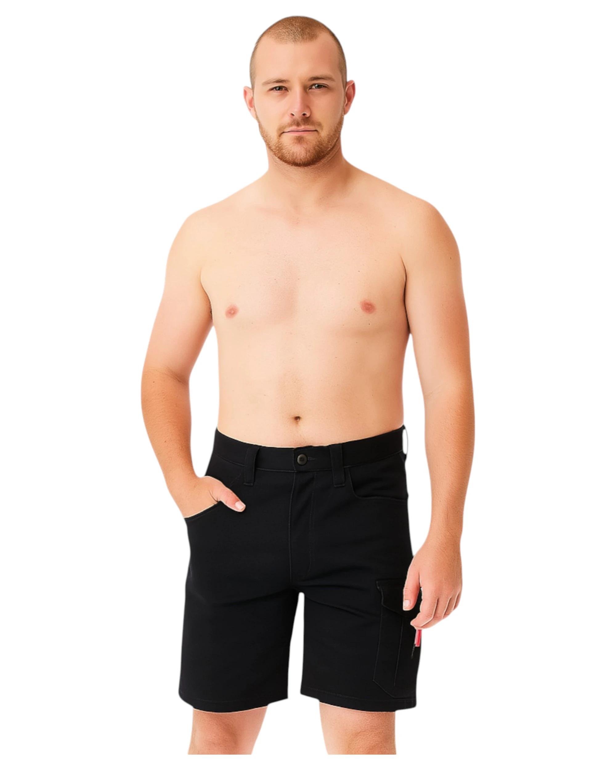2 Hard Yakka Mens Legends Cargo Short Work Wear Black BLACK, 2 of 6