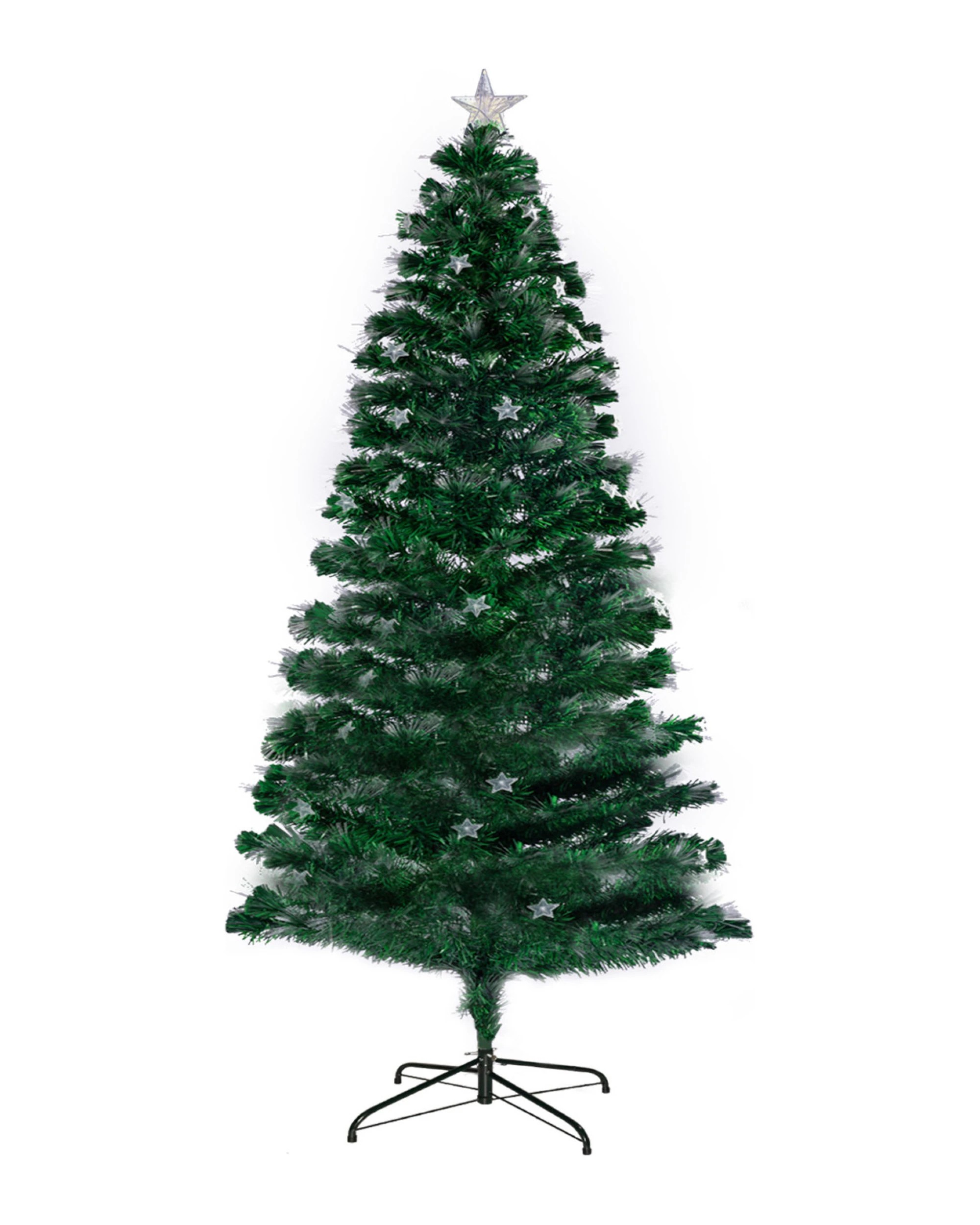 3 Christabelle 2.4m Enchanted Pre Lit Fibre Optic Christmas Tree Stars, 3 of 10