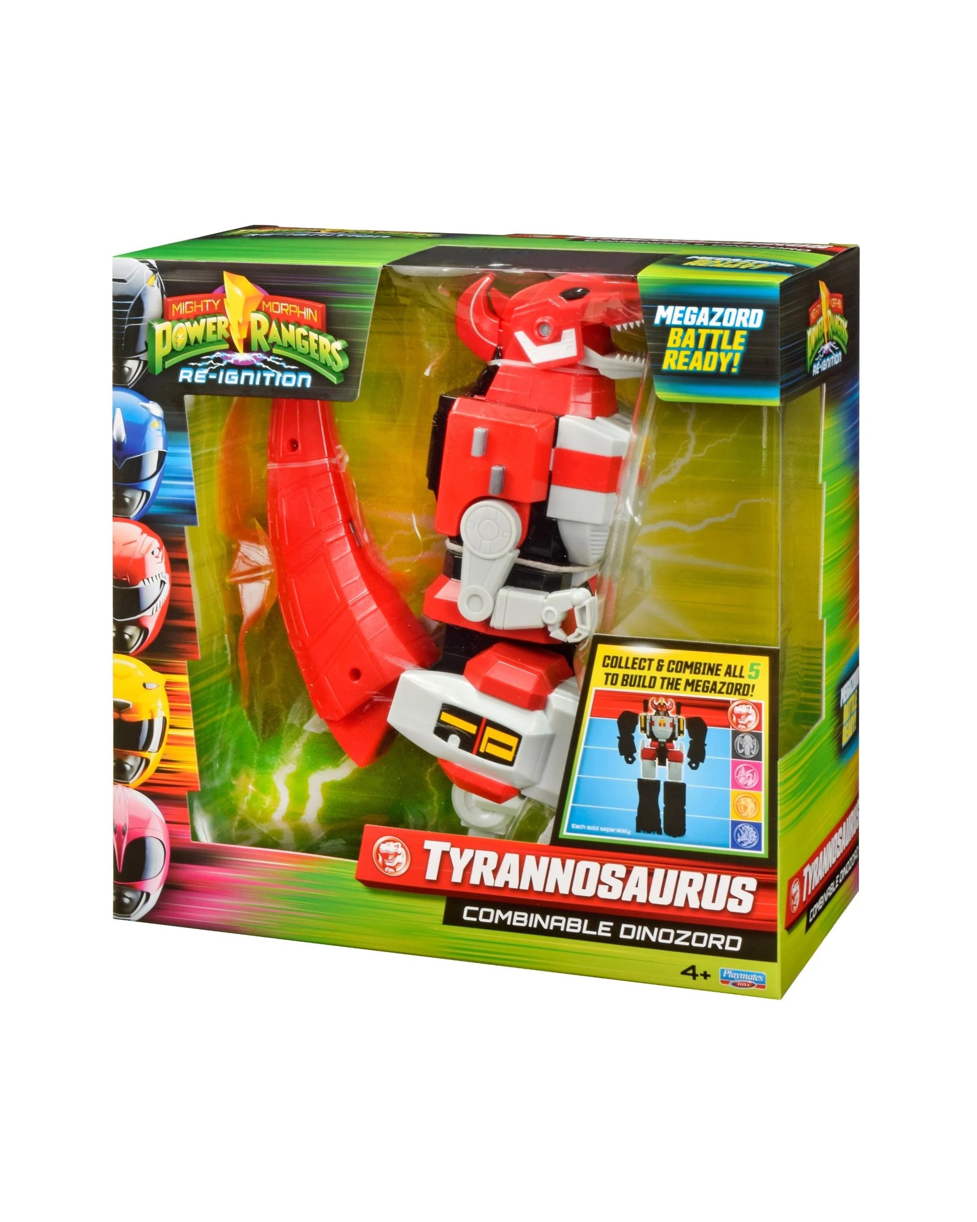 3 Mighty Morphin Power Rangers Re-Ignition Combinable Dinozord Tyrannosaurus Toy, 3 of 10