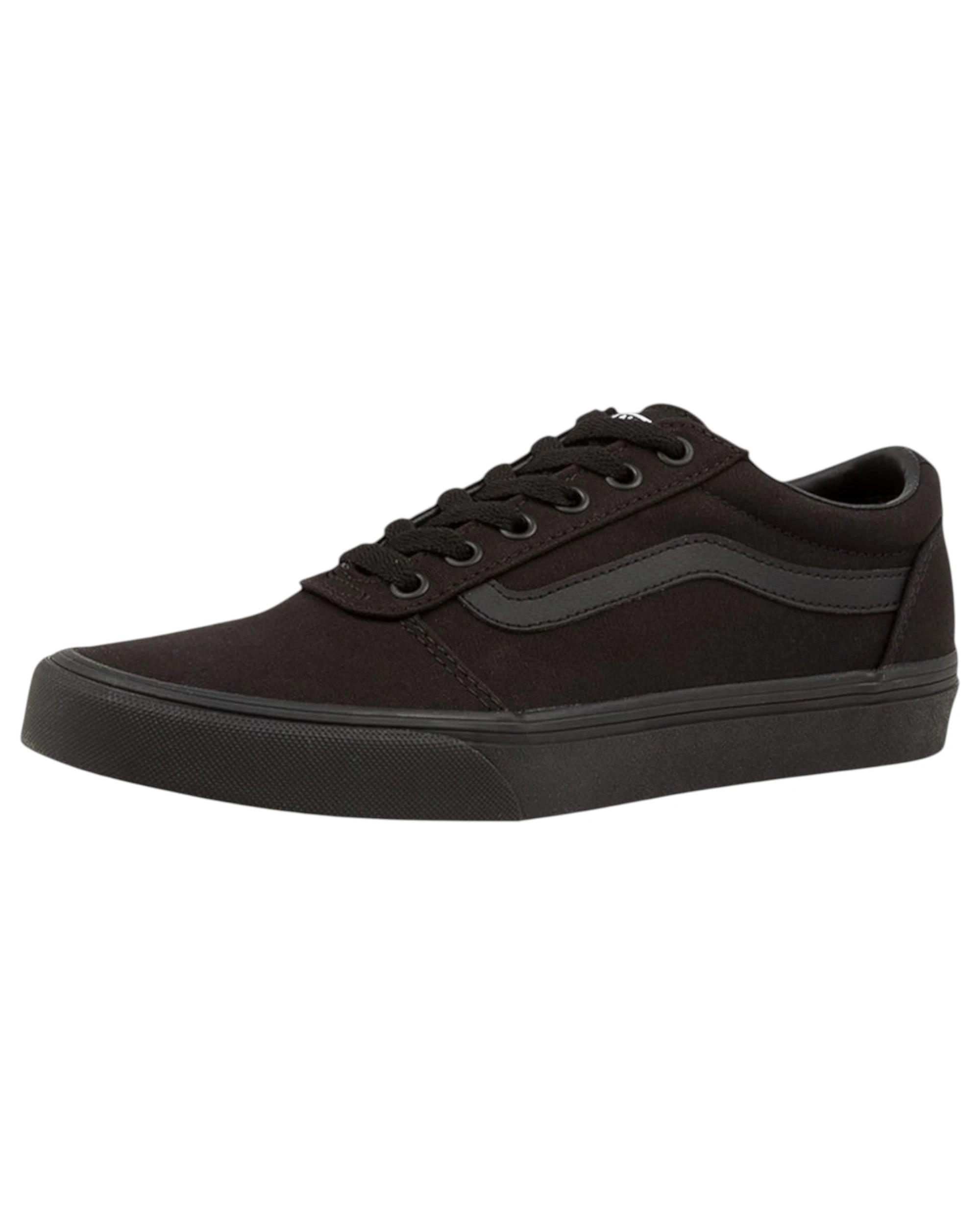 4 Vans Womens Ward Low Top Canvas Lace Up Shoes BLACK, 4 of 4