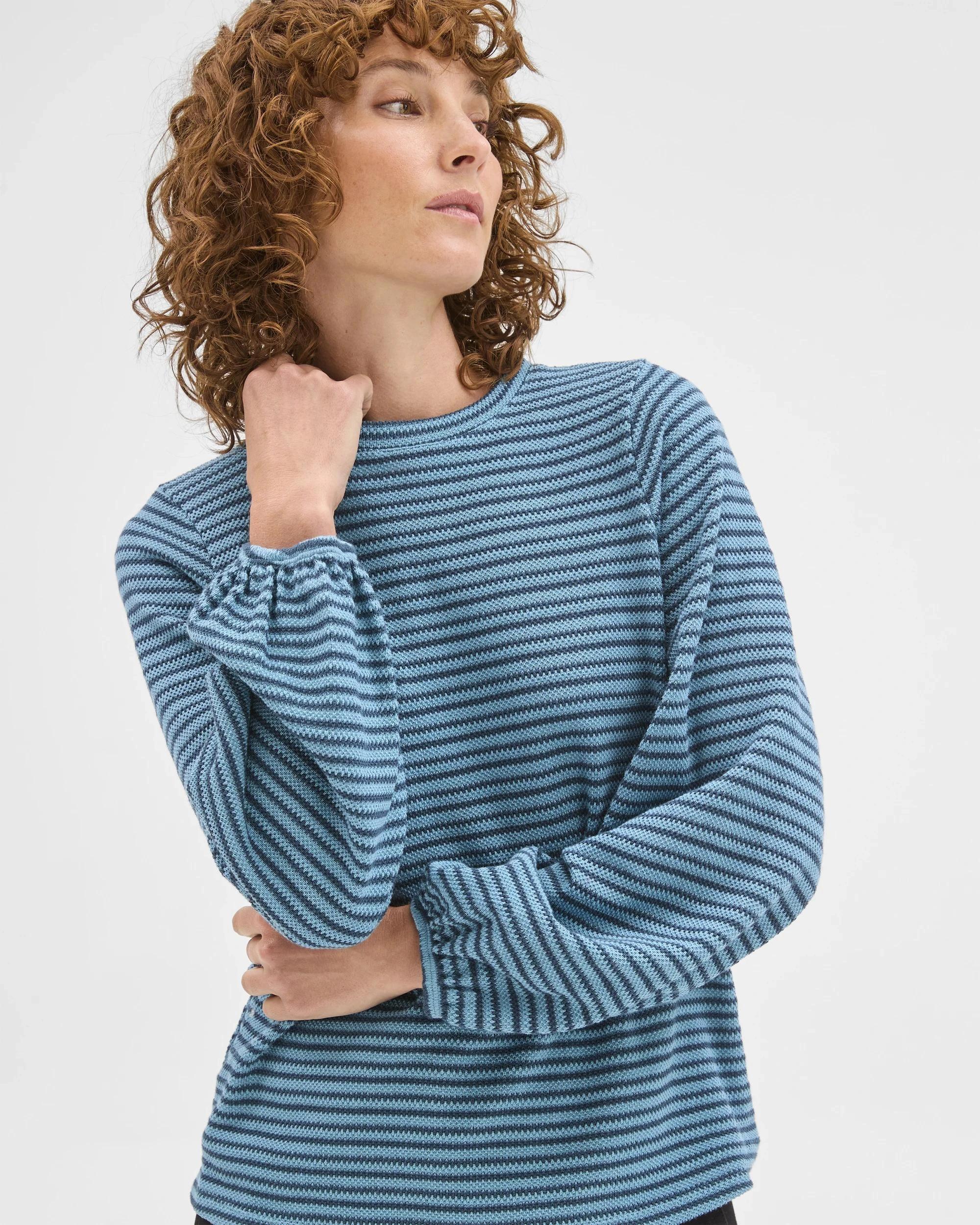4 Target Woman Australian Cotton Long Sleeve Textured Top SEA TEAL/DARK TEAL, 4 of 6