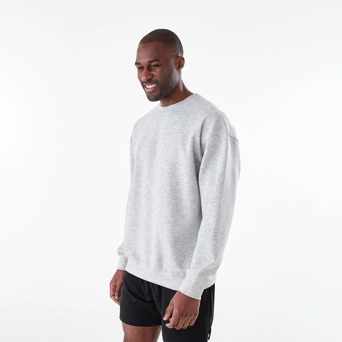 2 Active Mens Relaxed Scuba Crew Neck Sweatshirt GREY MARLE CORE, 2 of 6