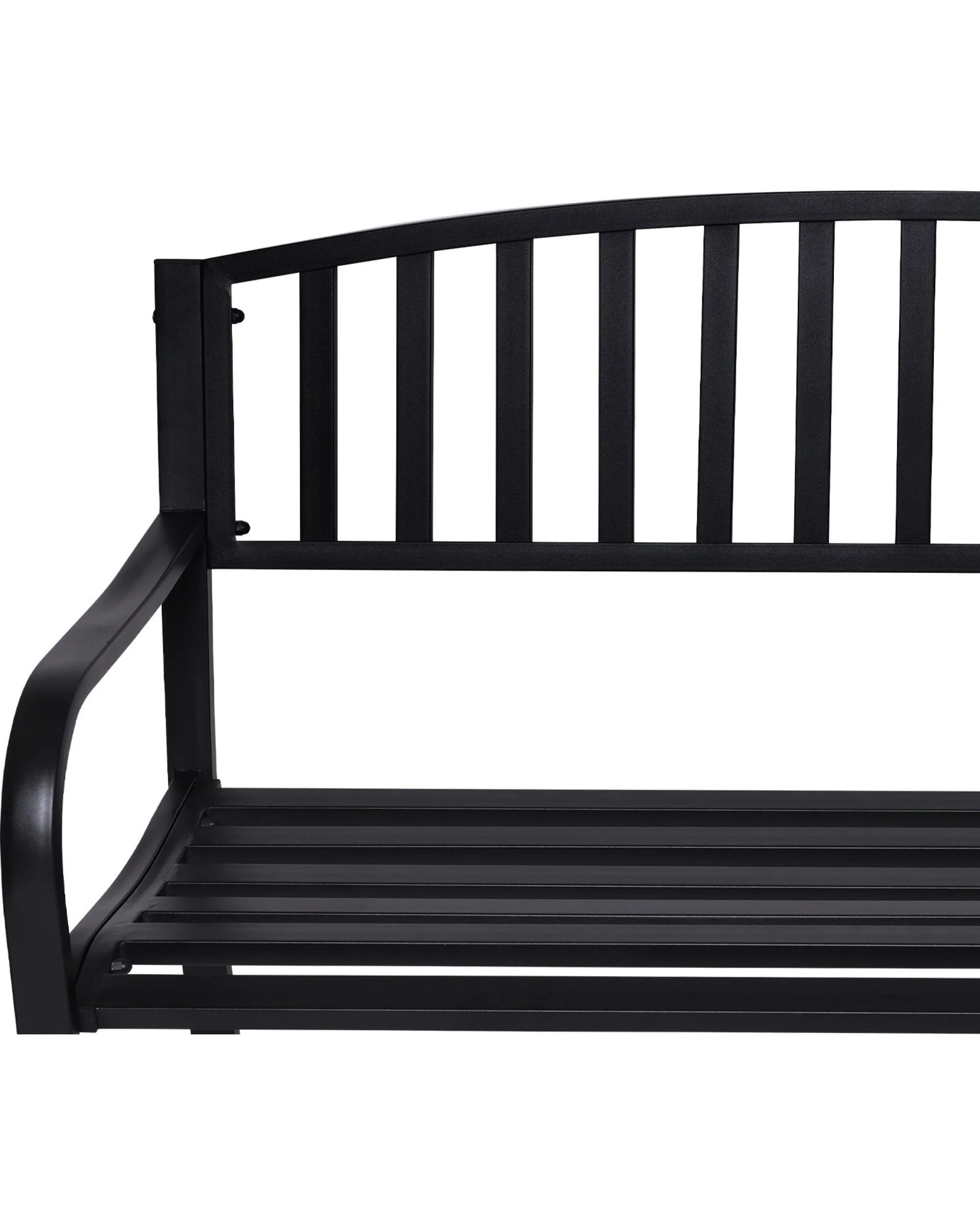 8 Wallaroo Steel Outdoor 2 to 3 Seater Garden Bench Rust Resistant Cast Iron 300kg Capacity - Black, 8 of 10
