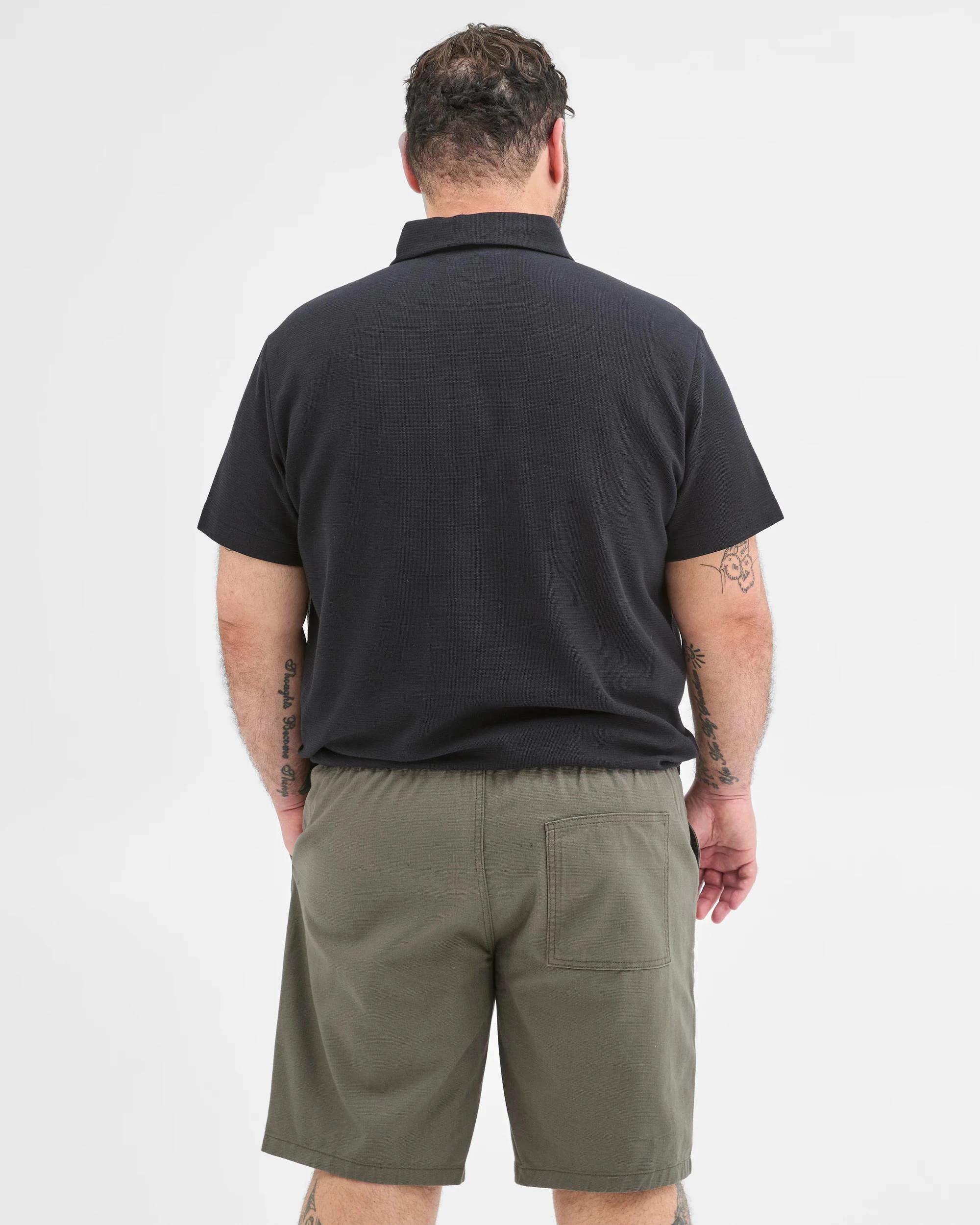 4 Target Man Plus Plus Size Australian Cotton Textured Shorts GUNMETAL, 4 of 5