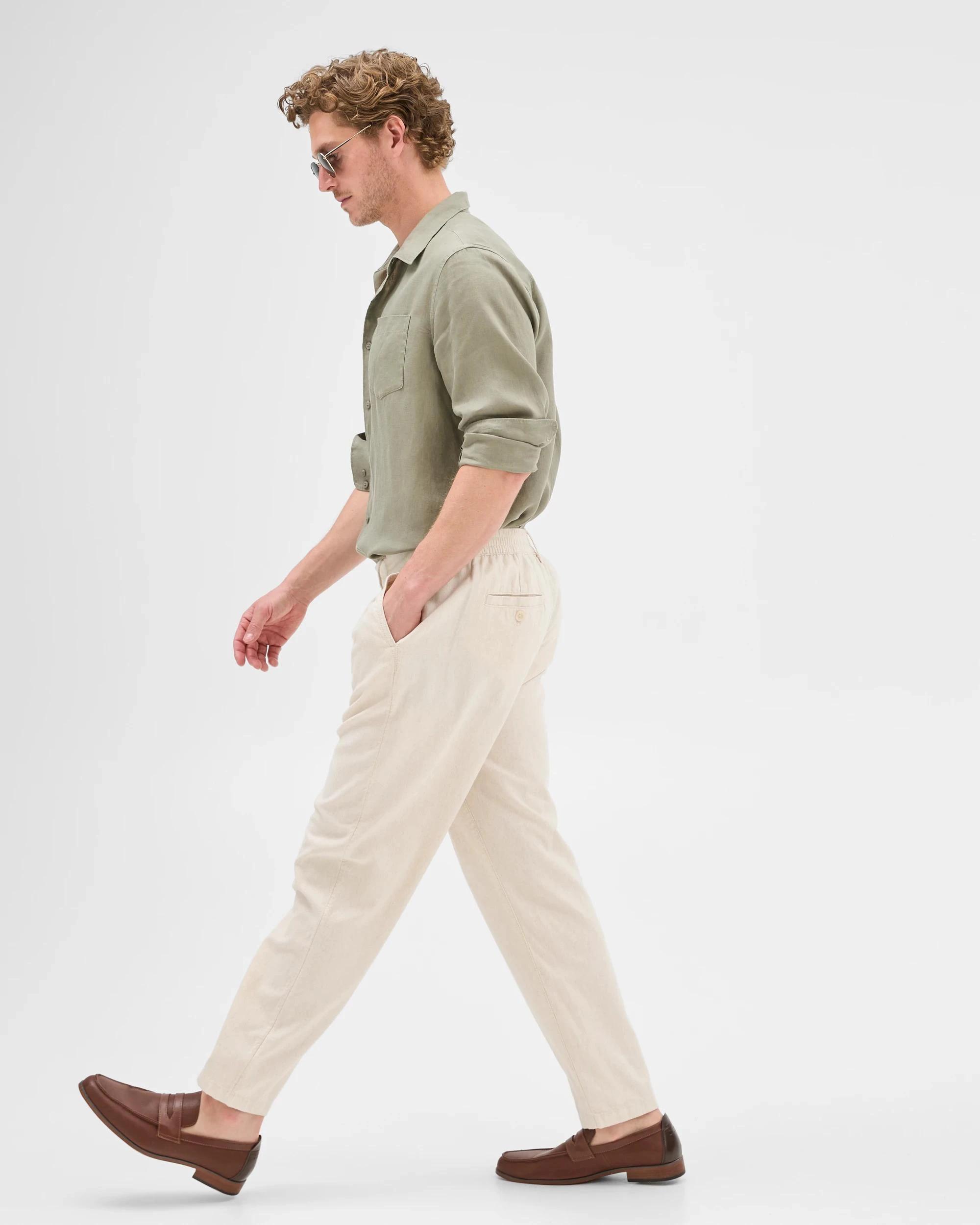 4 Target Australian Cotton Blend Pleated Pants LIGHT STONE, 4 of 6