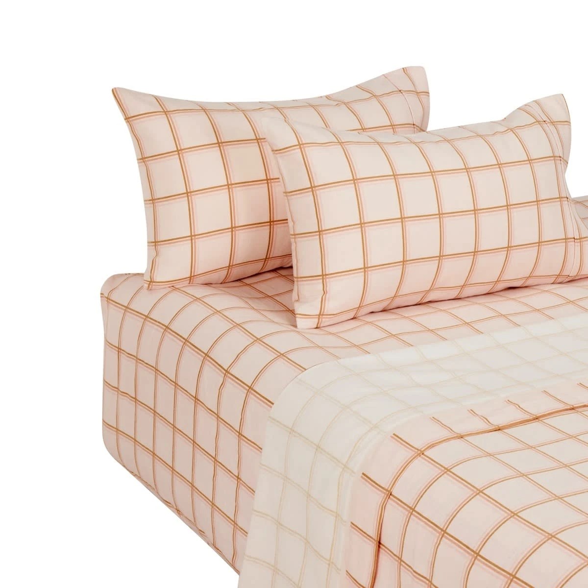 5 Flannelette Cotton Check Sheet Set - King Bed, Pink, 5 of 7